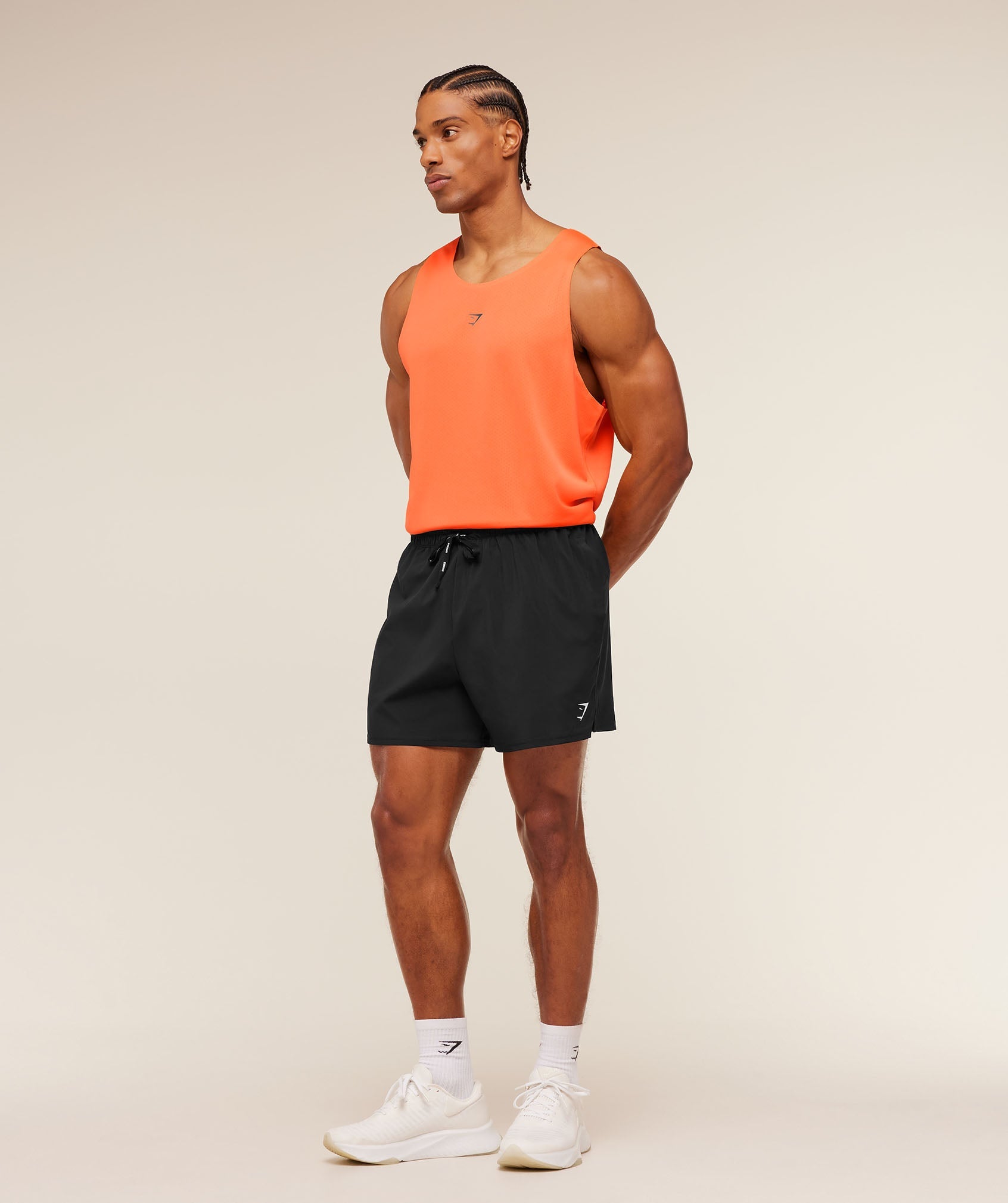 Gymshark Hybrid Engineered Jacquard Tank 'Dayglow Peach'