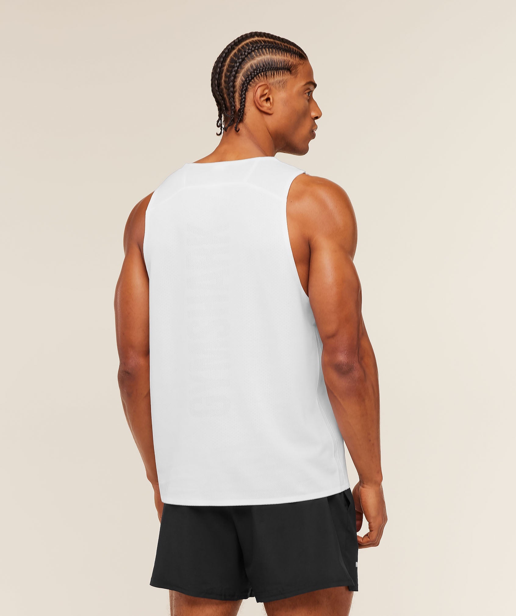 Gymshark Hybrid Engineered Jacquard Tank 'White'