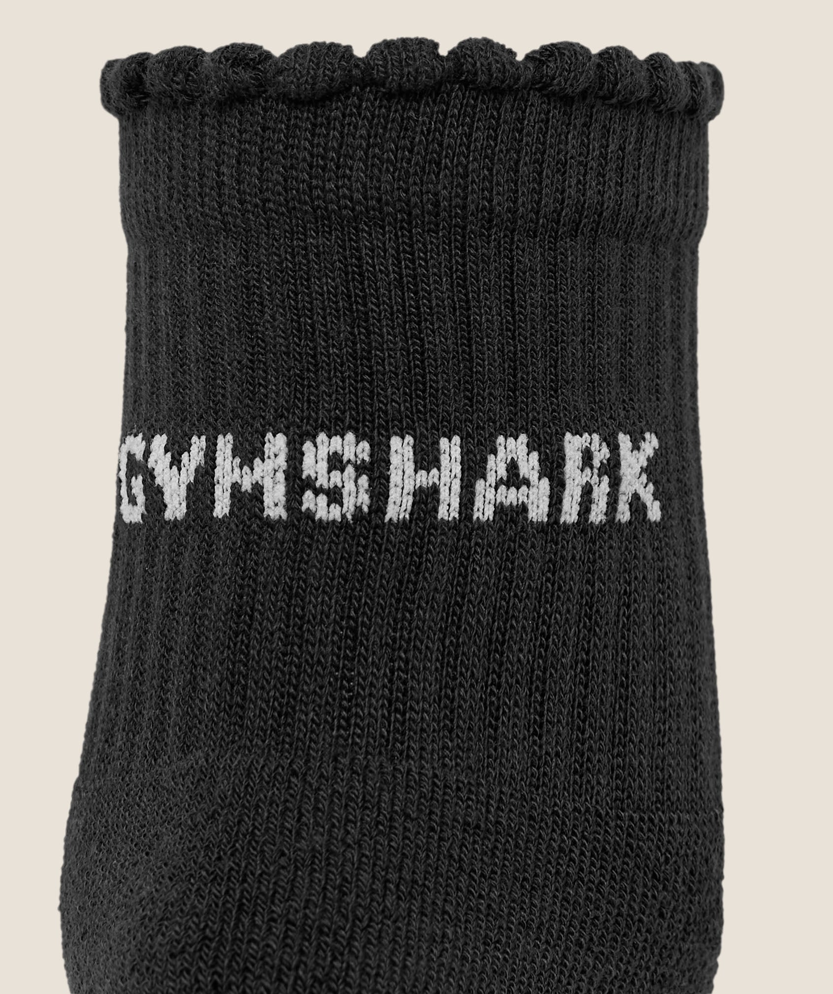 Gymshark Frill Pilates Midi Sock 'GS Black'