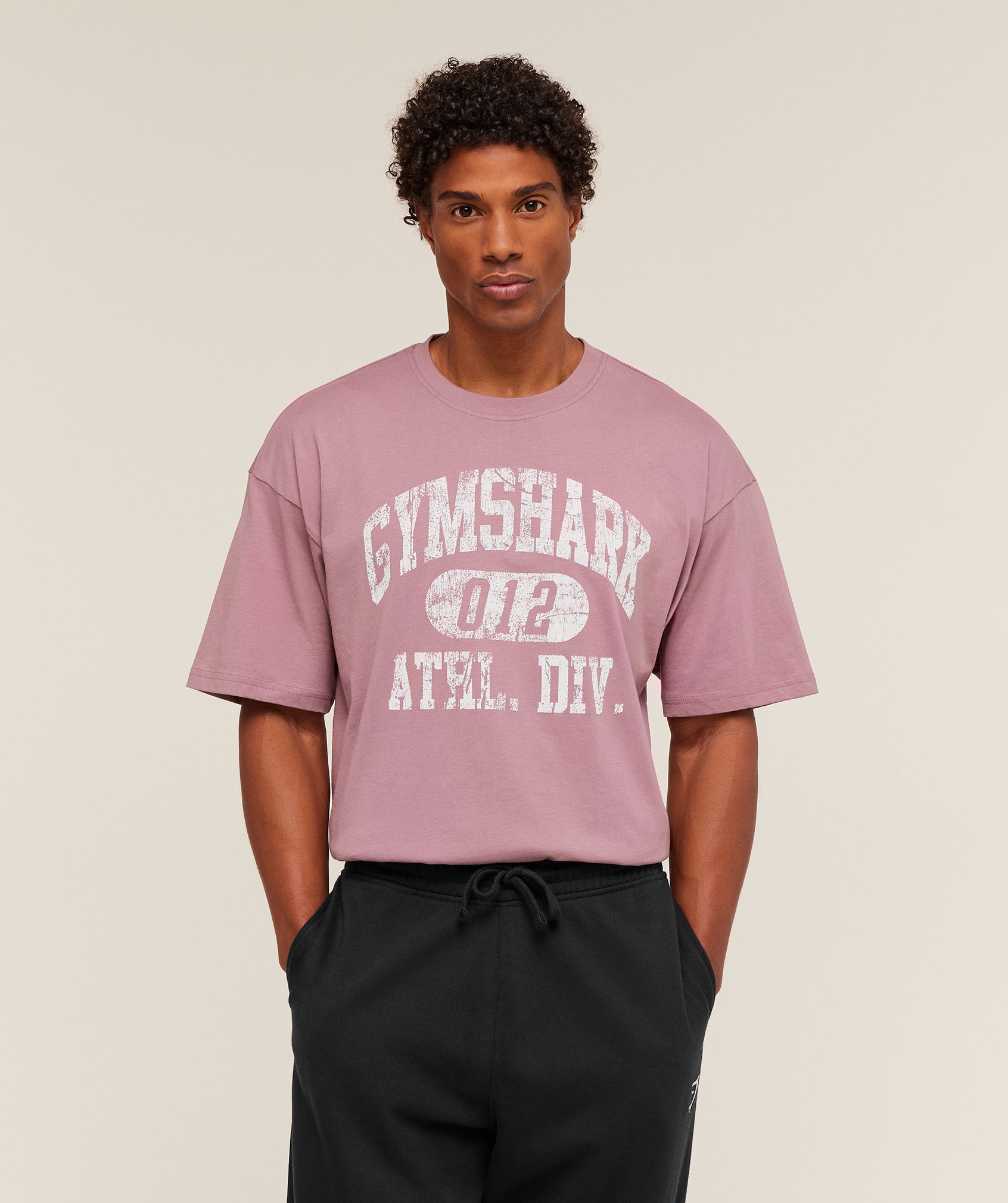 Gymshark Athletic Division Graphic T-Shirt 'Calm Pink'