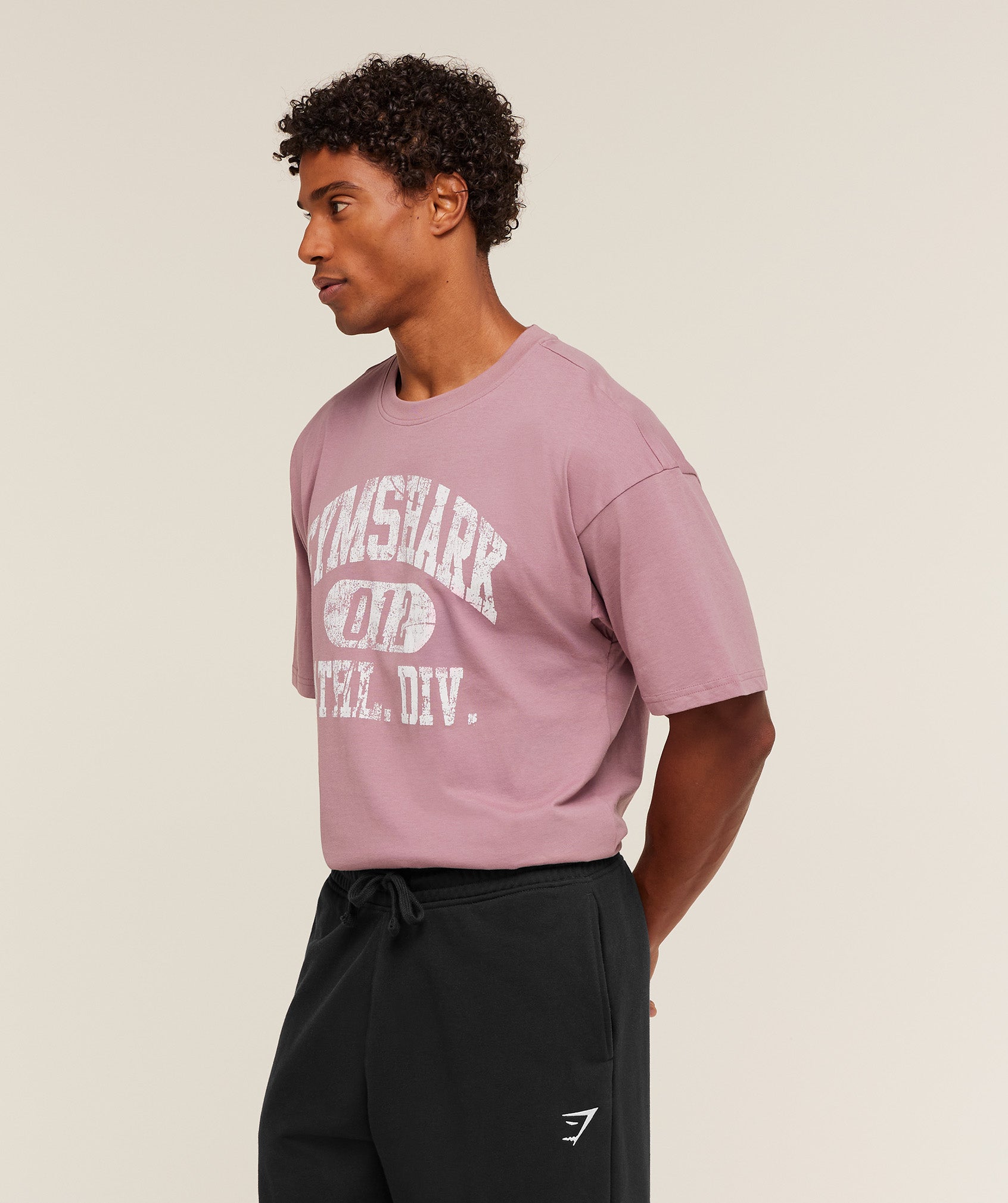 Gymshark Athletic Division Graphic T-Shirt 'Calm Pink'