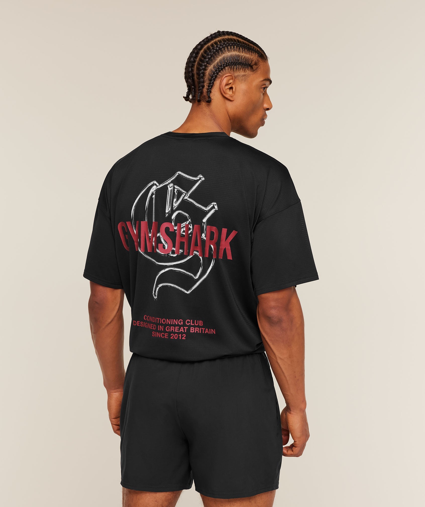 Gymshark Chrome Graphic T-Shirt 'Black'