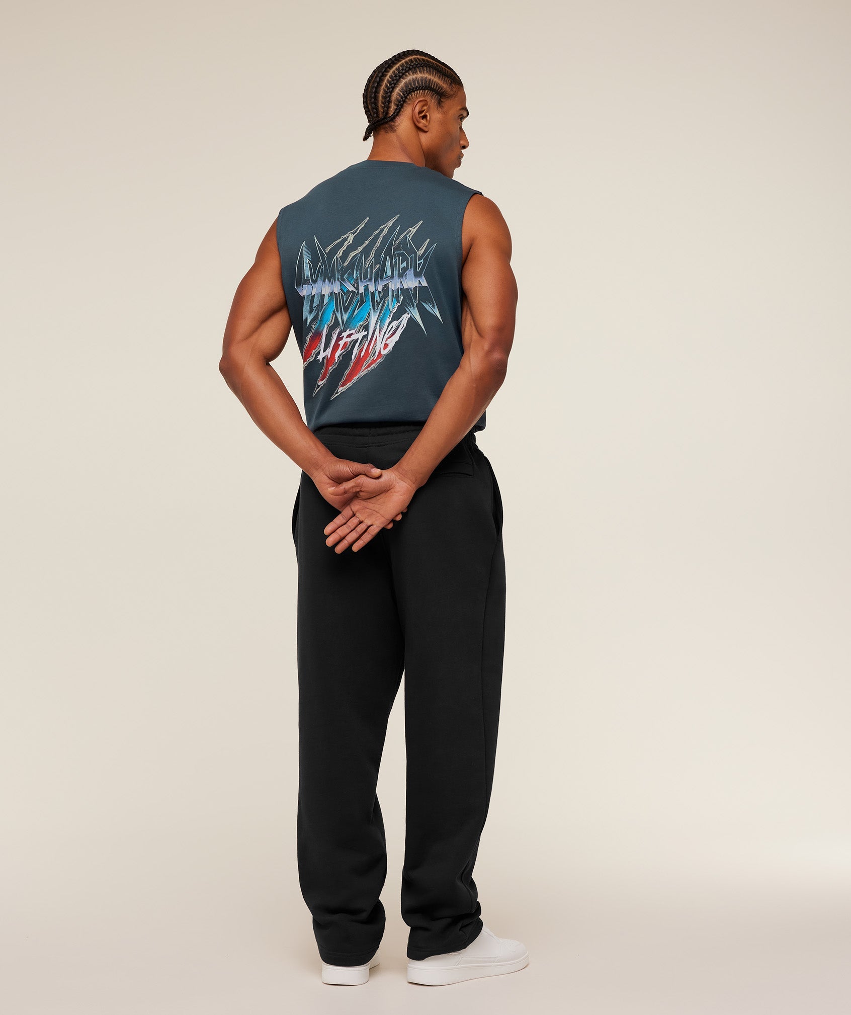 Gymshark Eagle Band Style Graphic Tank 'GS Stealth Blue'