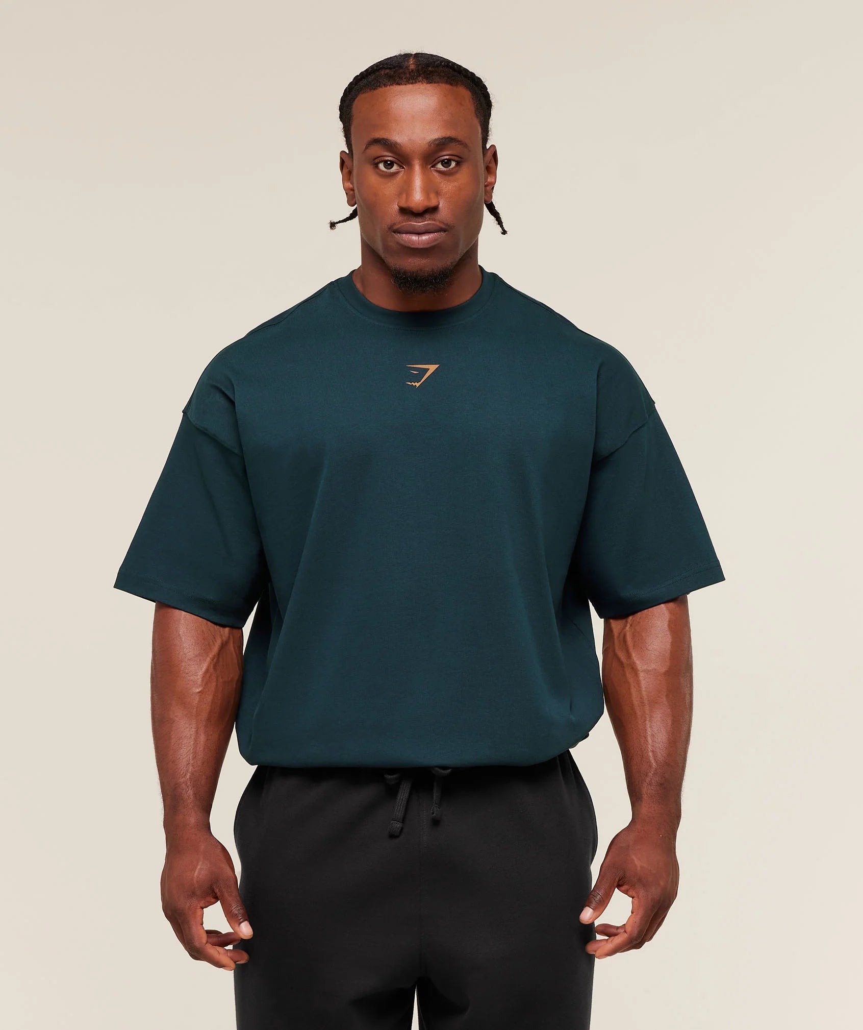 Gymshark Lifting Club T-Shirt 'Deep Petrol Blue/Antique Gold'