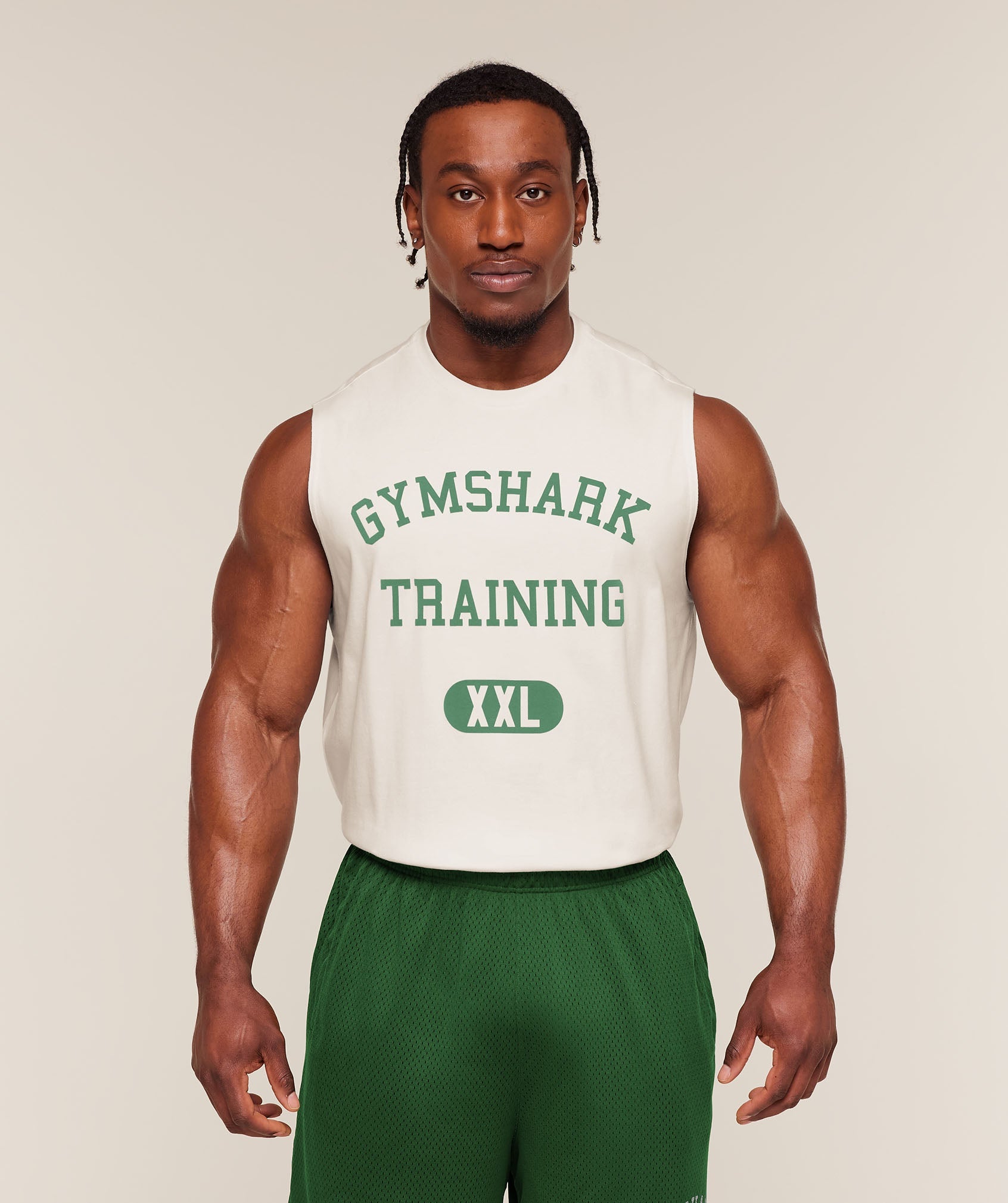 Gymshark Training Graphic Tank 'Soft White'