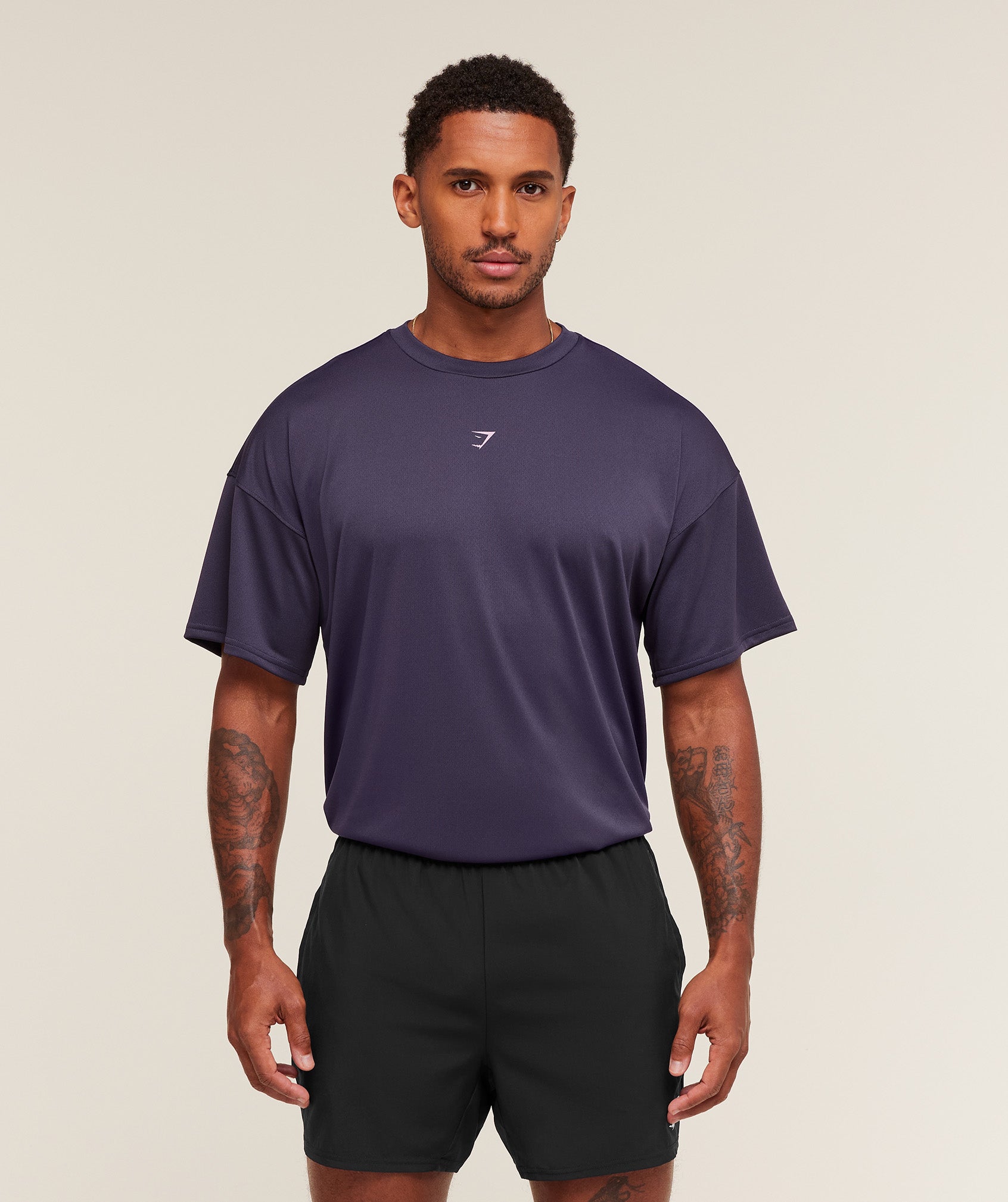 Gymshark Hybrid Athlete T-Shirt 'Midnight Purple'