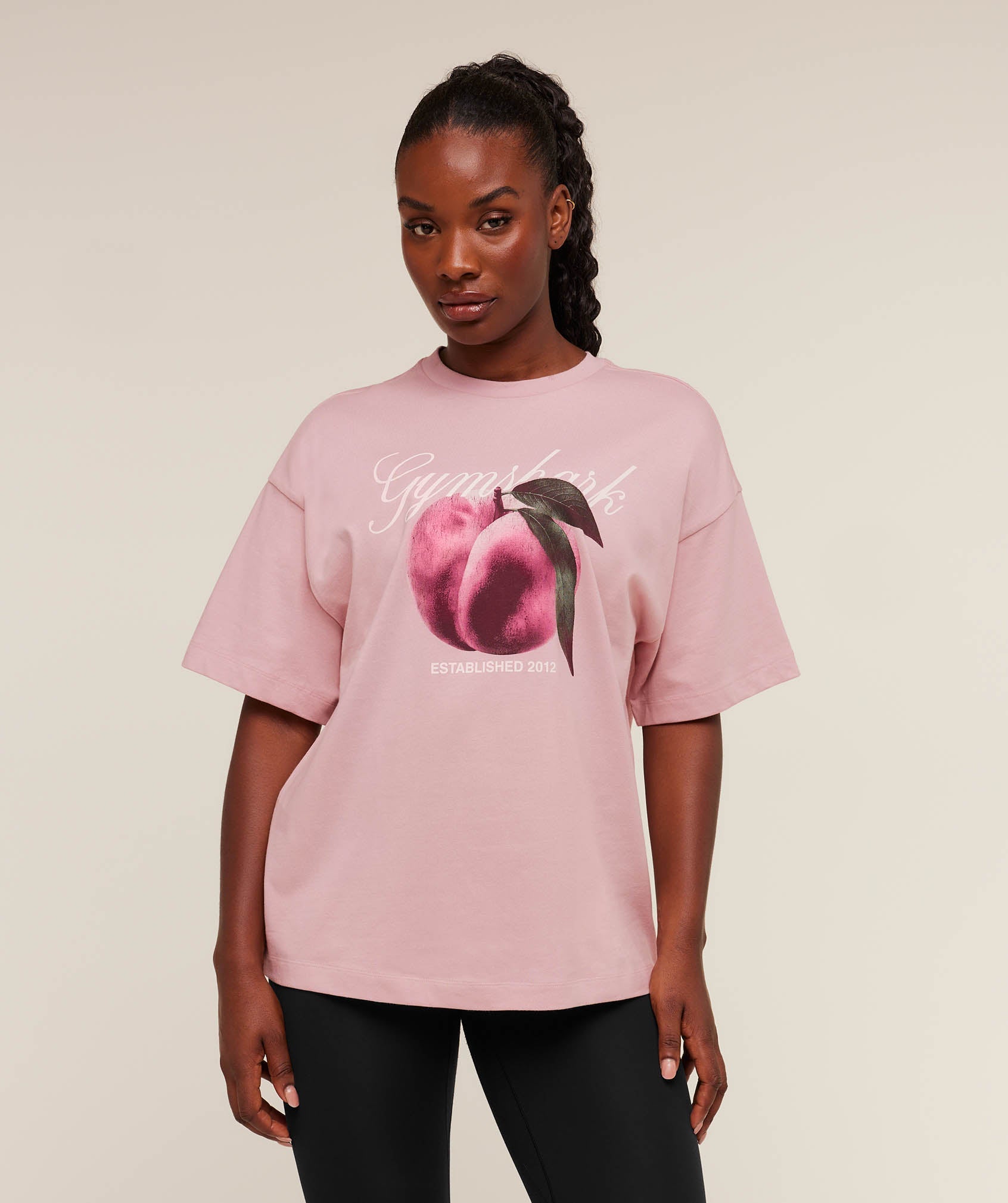 Gymshark Juicy Peach Short Sleeve T-Shirt 'Cloud Pink'