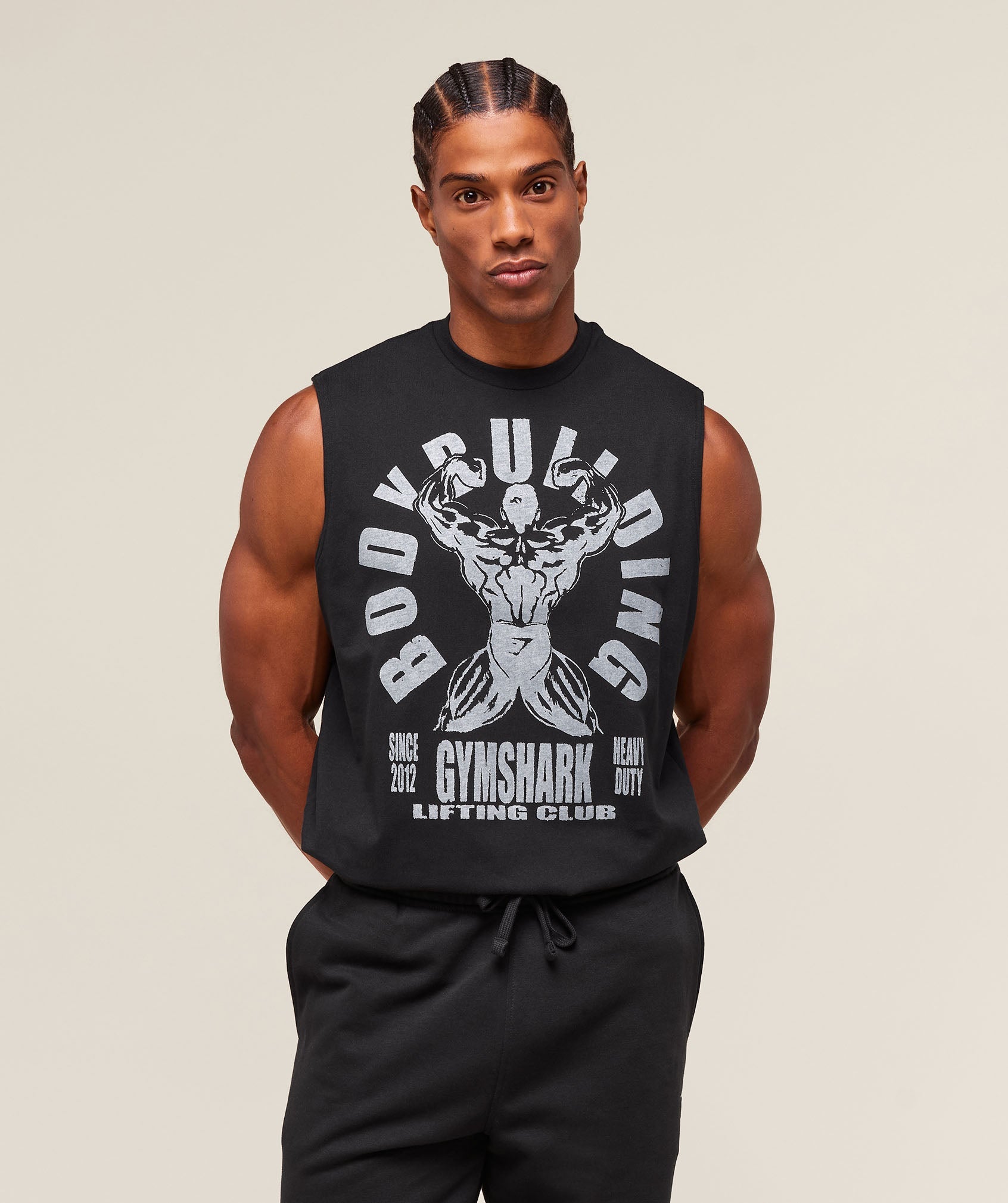 Gymshark Lifting Club Flex Tank Oversized Fit Black