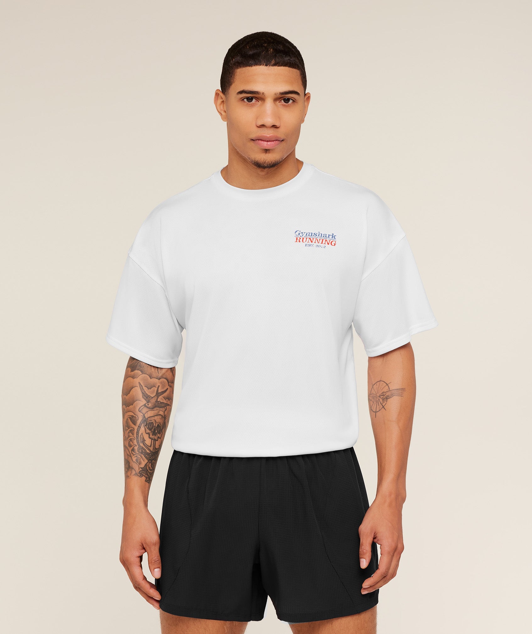 Gymshark Run Club Graphic T-Shirt 'GS White'