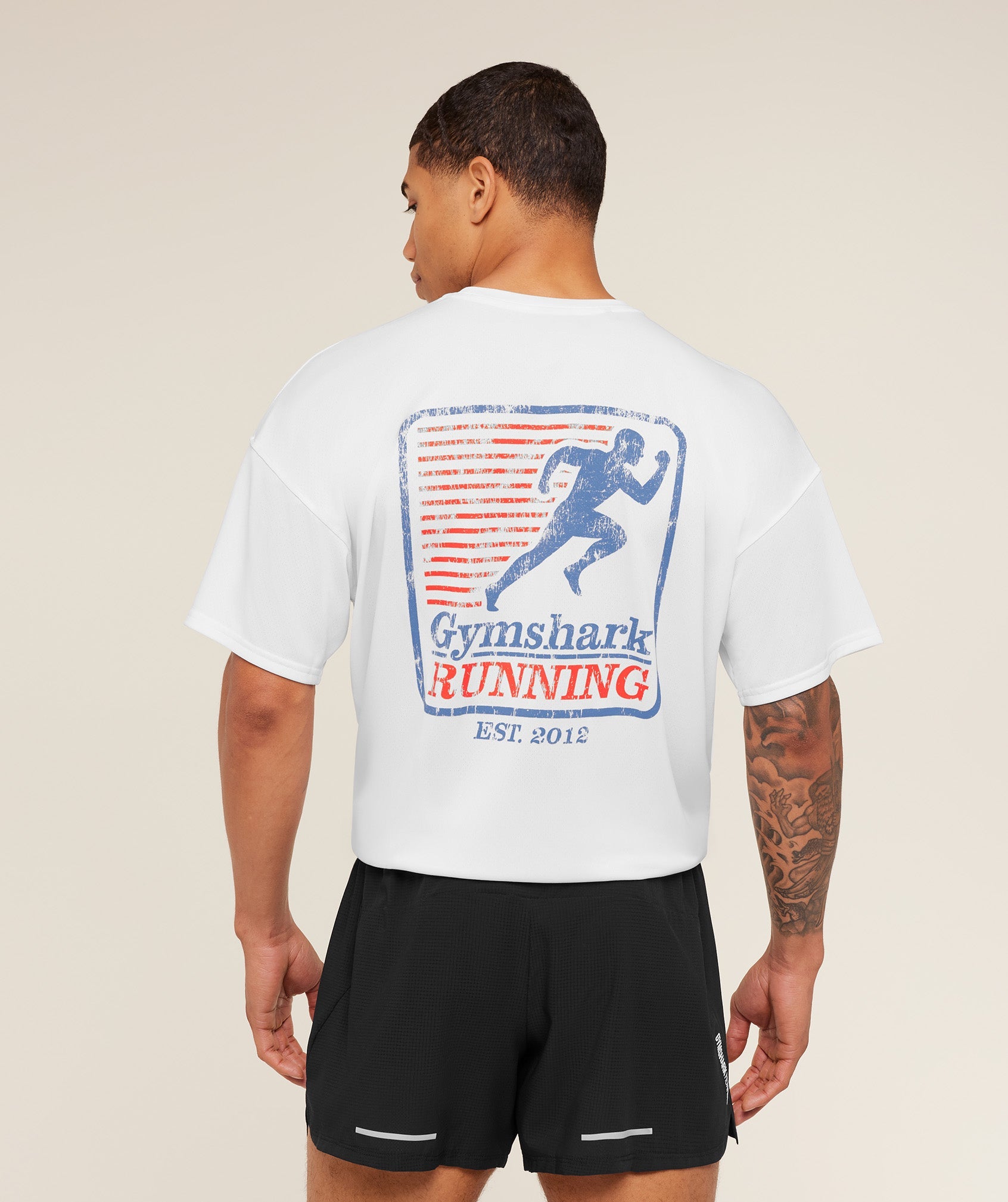 Gymshark Run Club Graphic T-Shirt 'GS White'