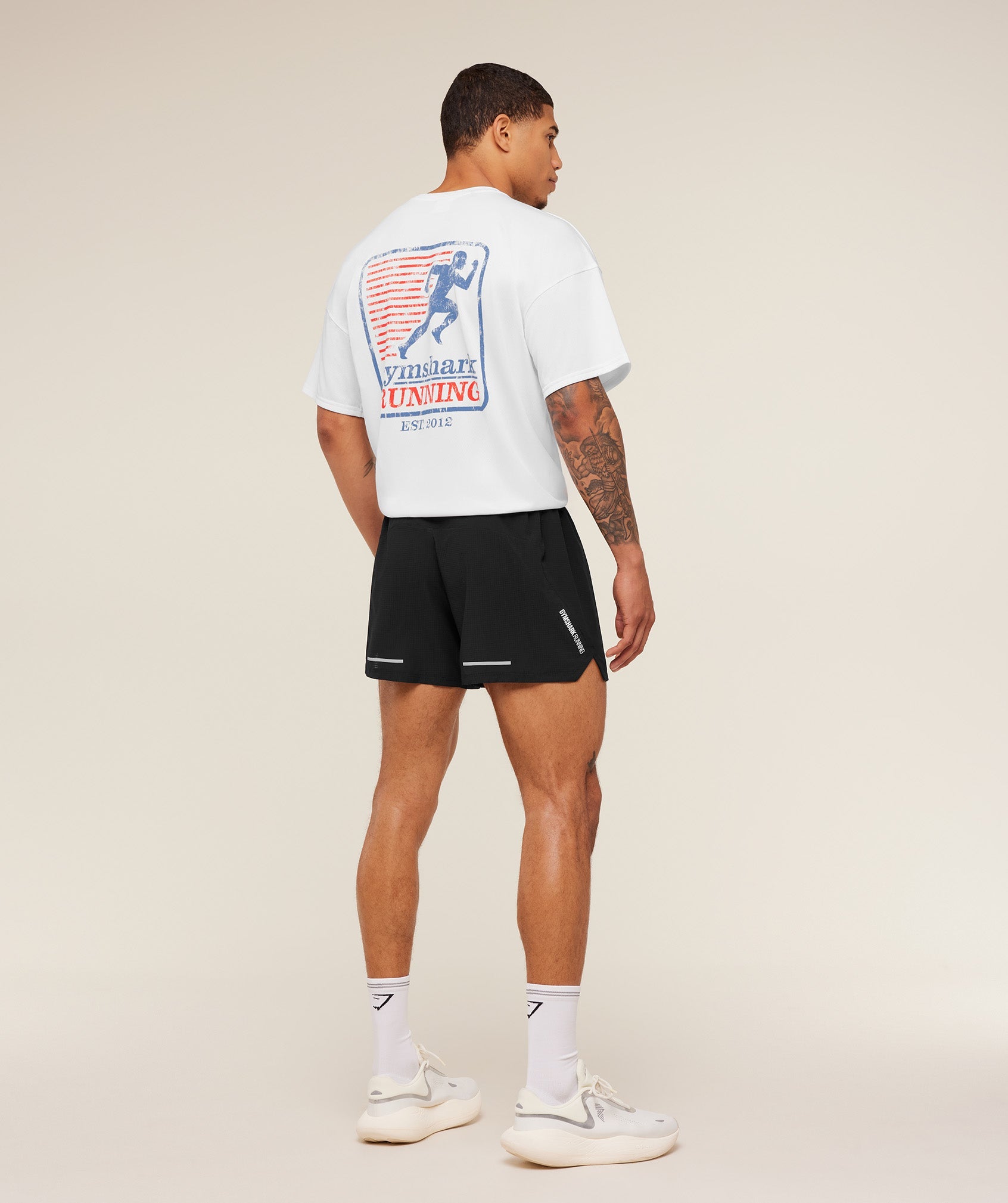 Gymshark Run Club Graphic T-Shirt 'GS White'
