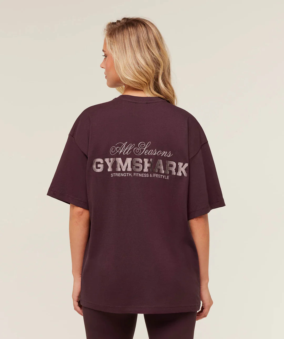 Gymshark All Seasons Graphic Short Sleeve T-Shirt - GS Cherry Purple