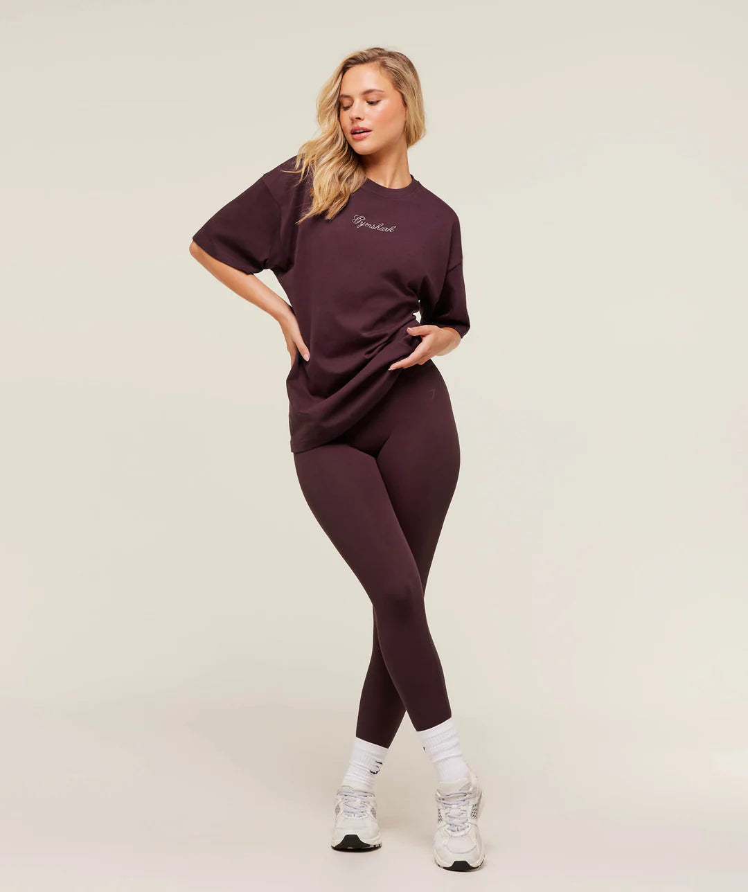 Gymshark All Seasons Graphic Short Sleeve T-Shirt - GS Cherry Purple