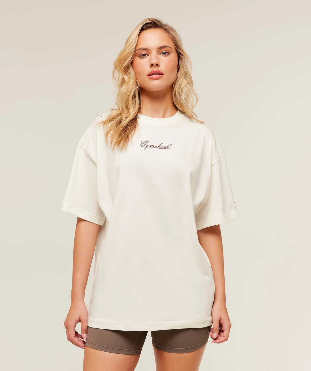 Gymshark All Seasons Graphic Short Sleeve T-Shirt - GS Soft White