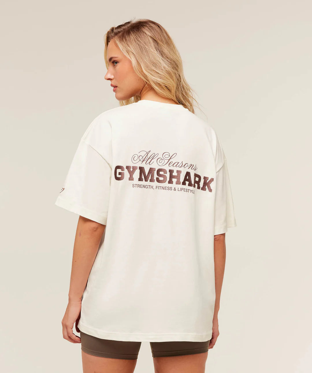 Gymshark All Seasons Graphic Short Sleeve T-Shirt - GS Soft White