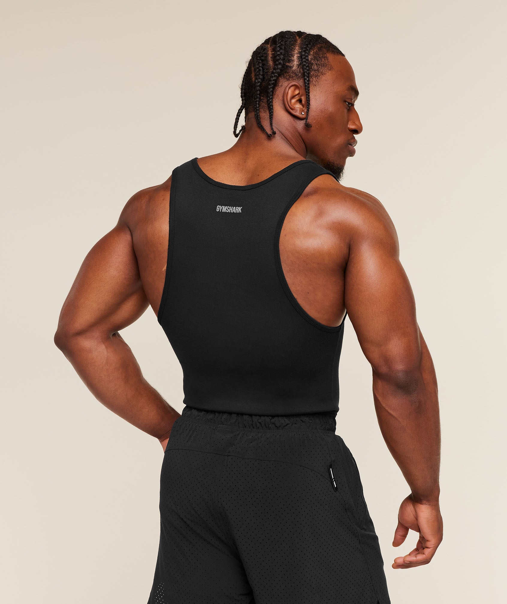 Gymshark x CBUM Ribbed Tank 'Black'