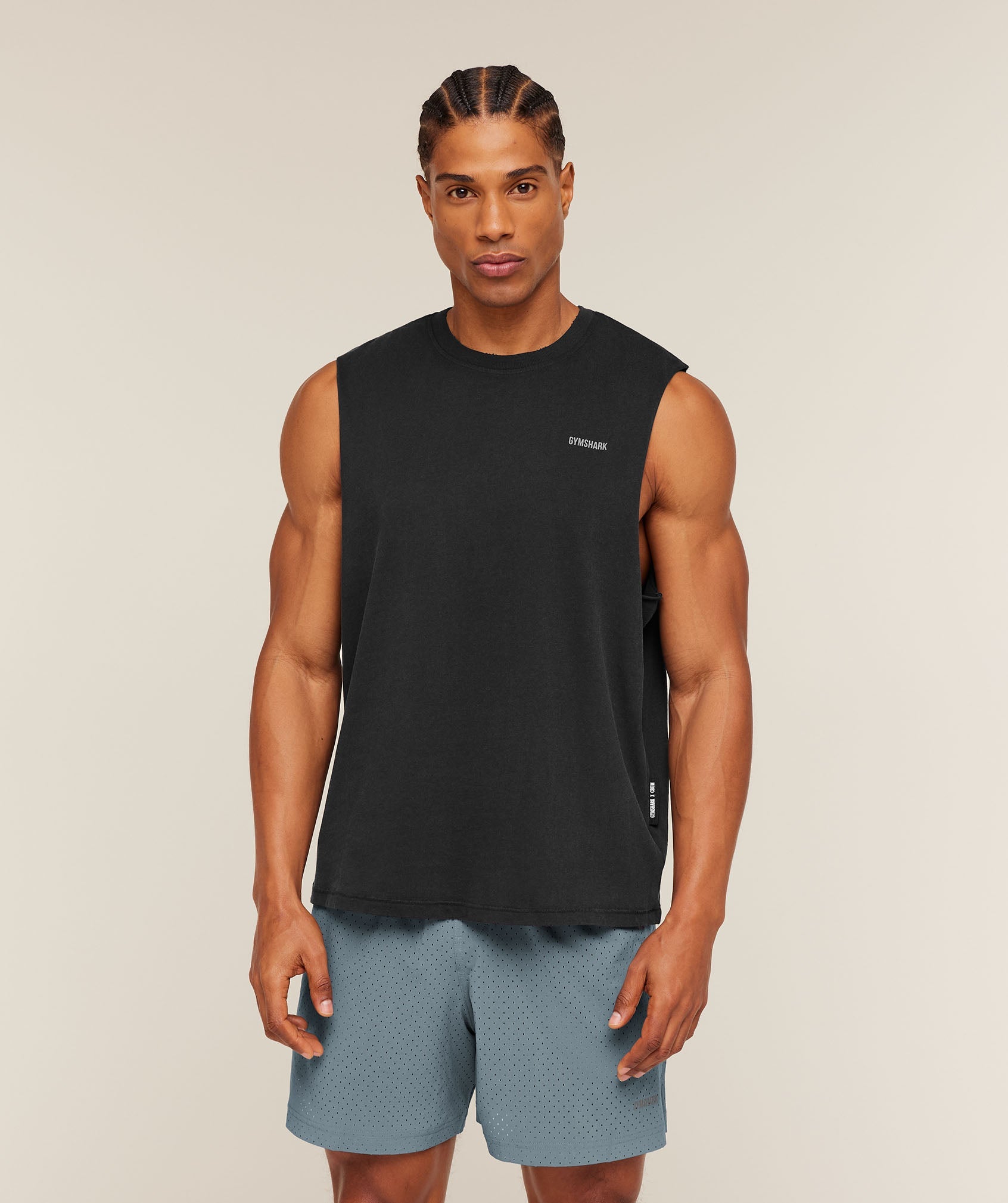 Gymshark x CBUM Washed Sleeveless T-Shirt 'Black'