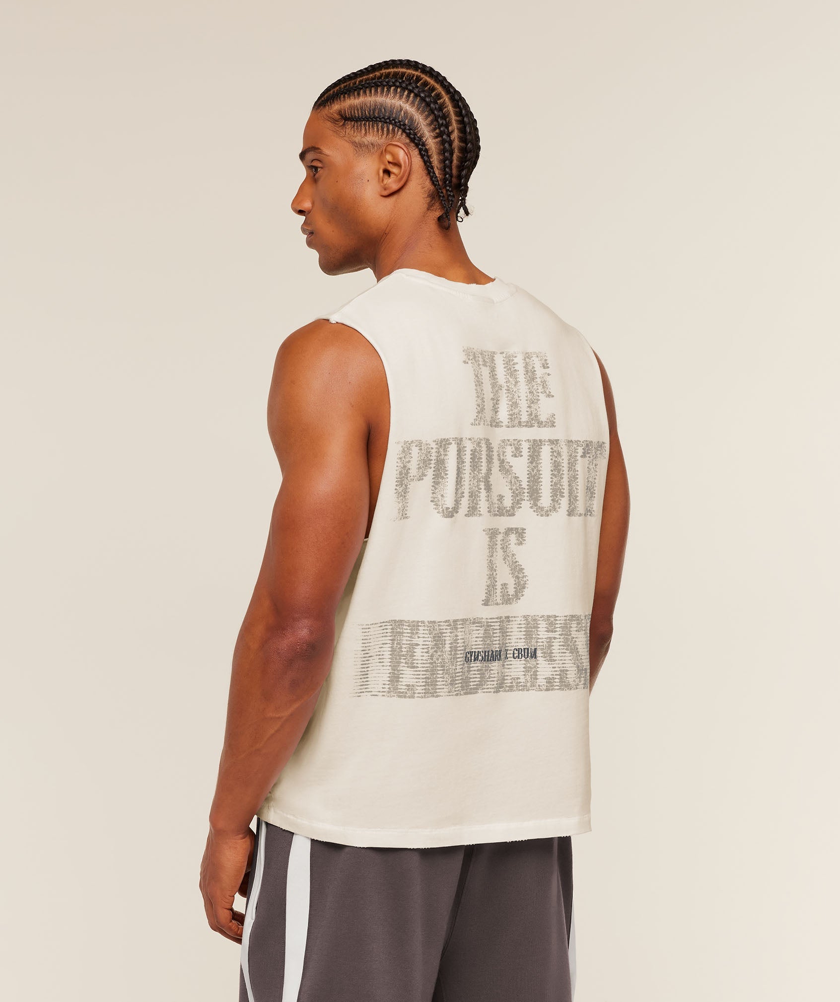 Gymshark x CBUM Washed Sleeveless T-Shirt 'Soft White'
