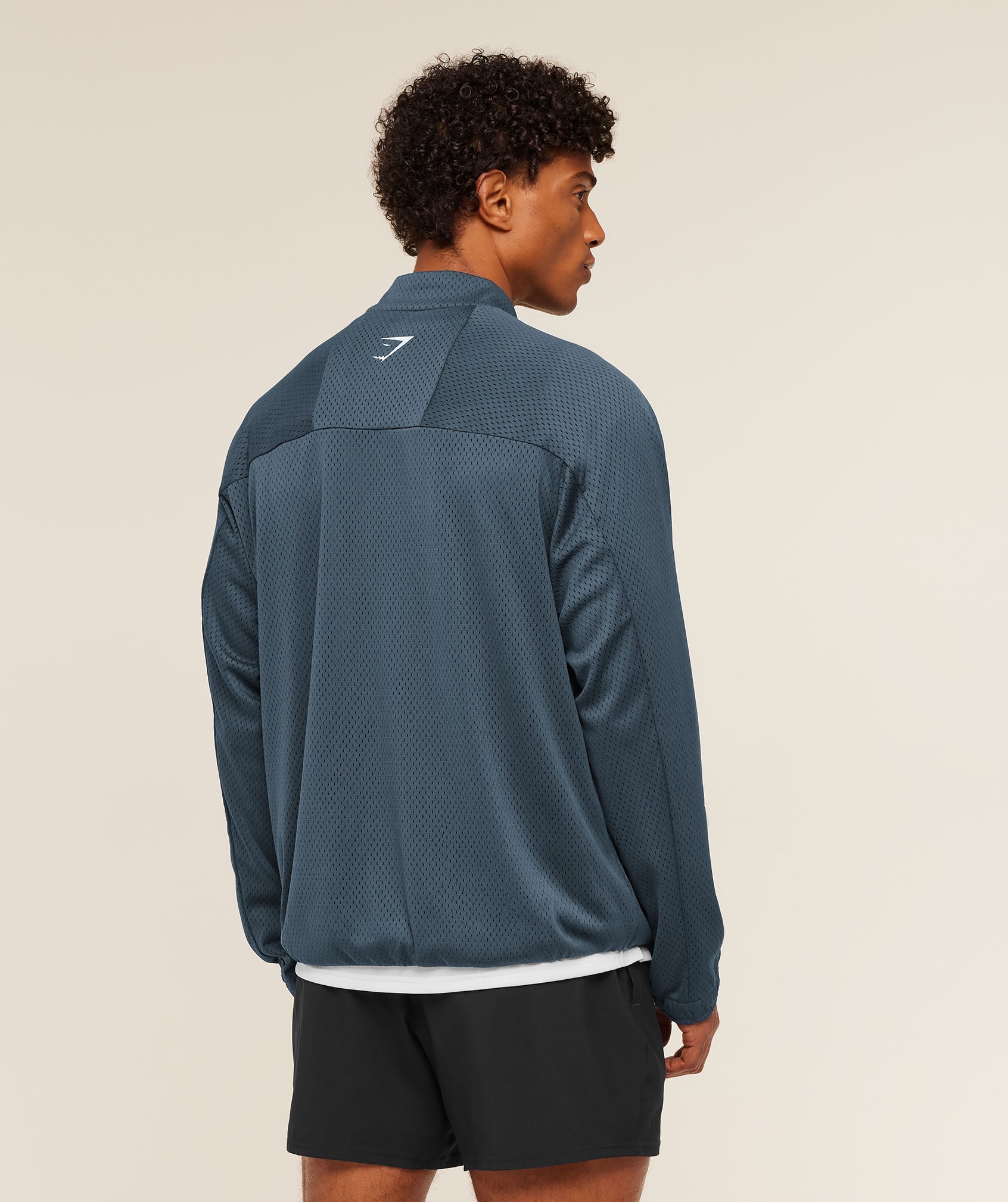 Gymshark Train Zip Through Jacket 'Stealth Blue'