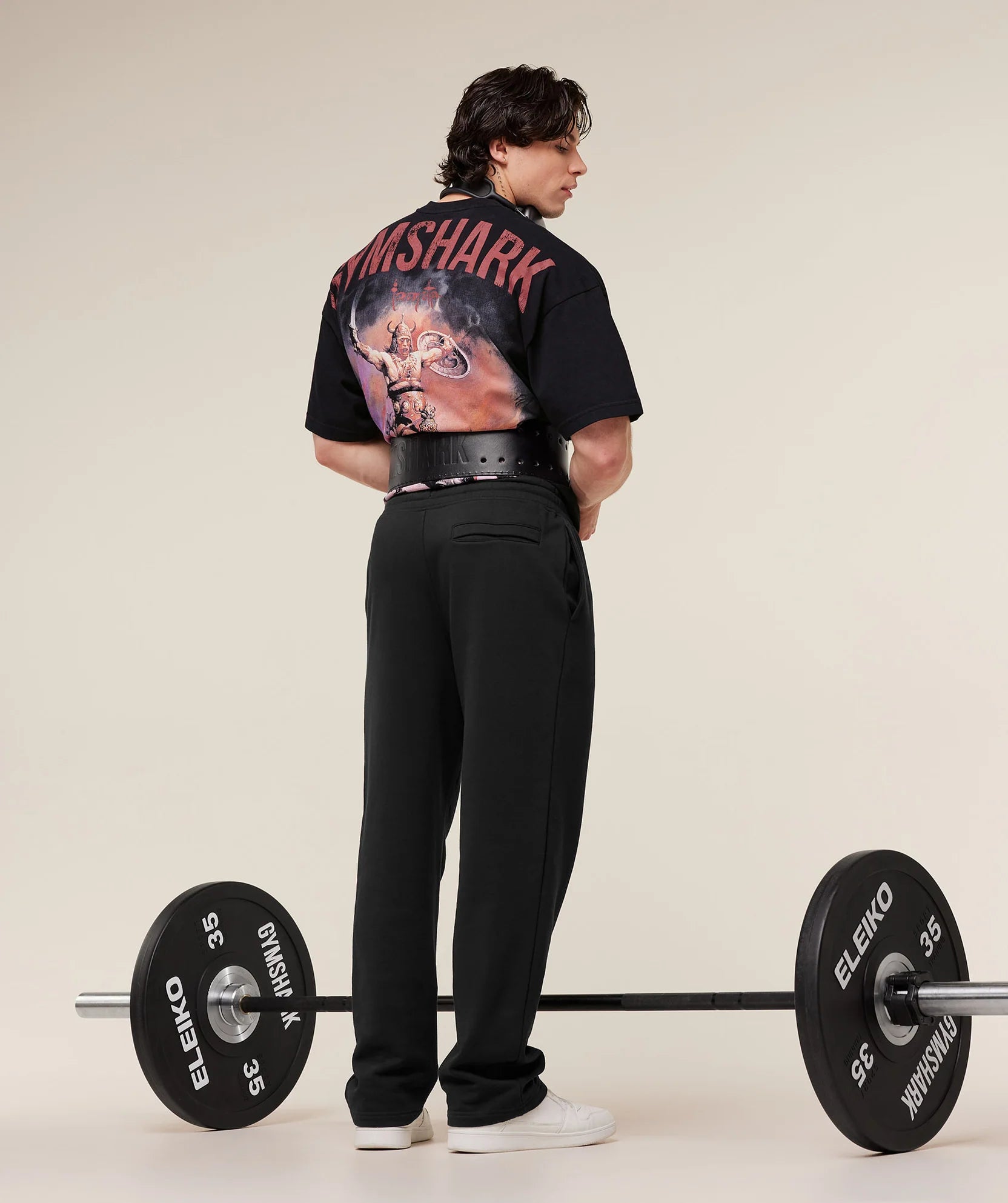 Gymshark Power x Frazetta Graphic T-Shirt 'Black/Rust Red'