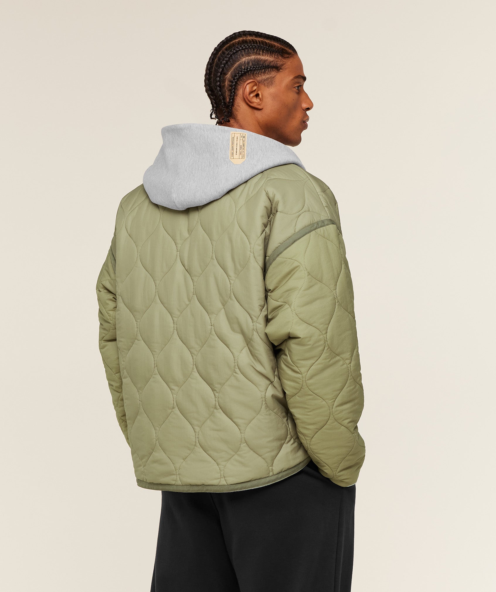 Gymshark x Saalt Studios Jacket 'GS Utility Green GUILLE Core Grey Marl'