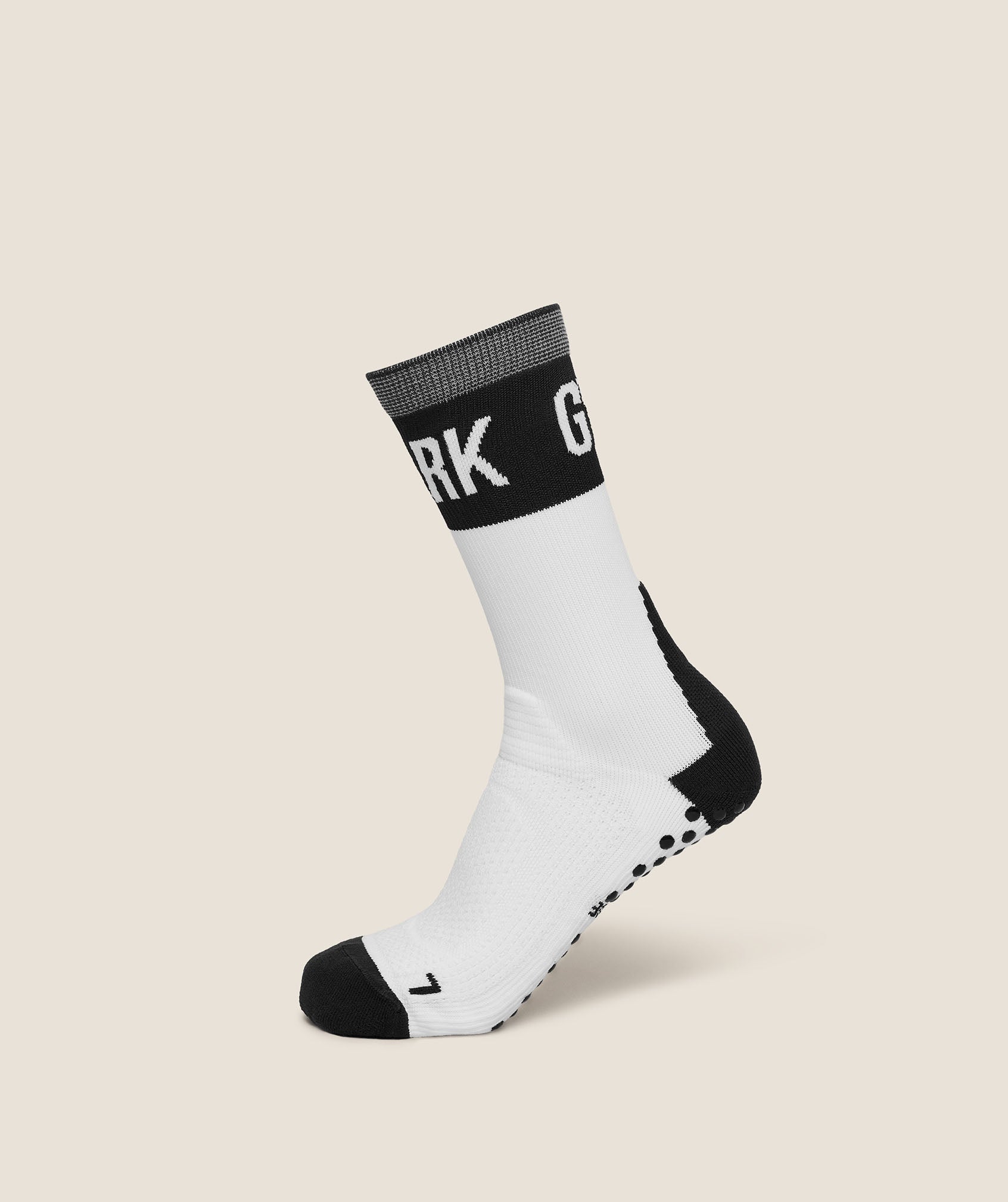 Gymshark Hybrid Training Grip Socks Single 'White Black'