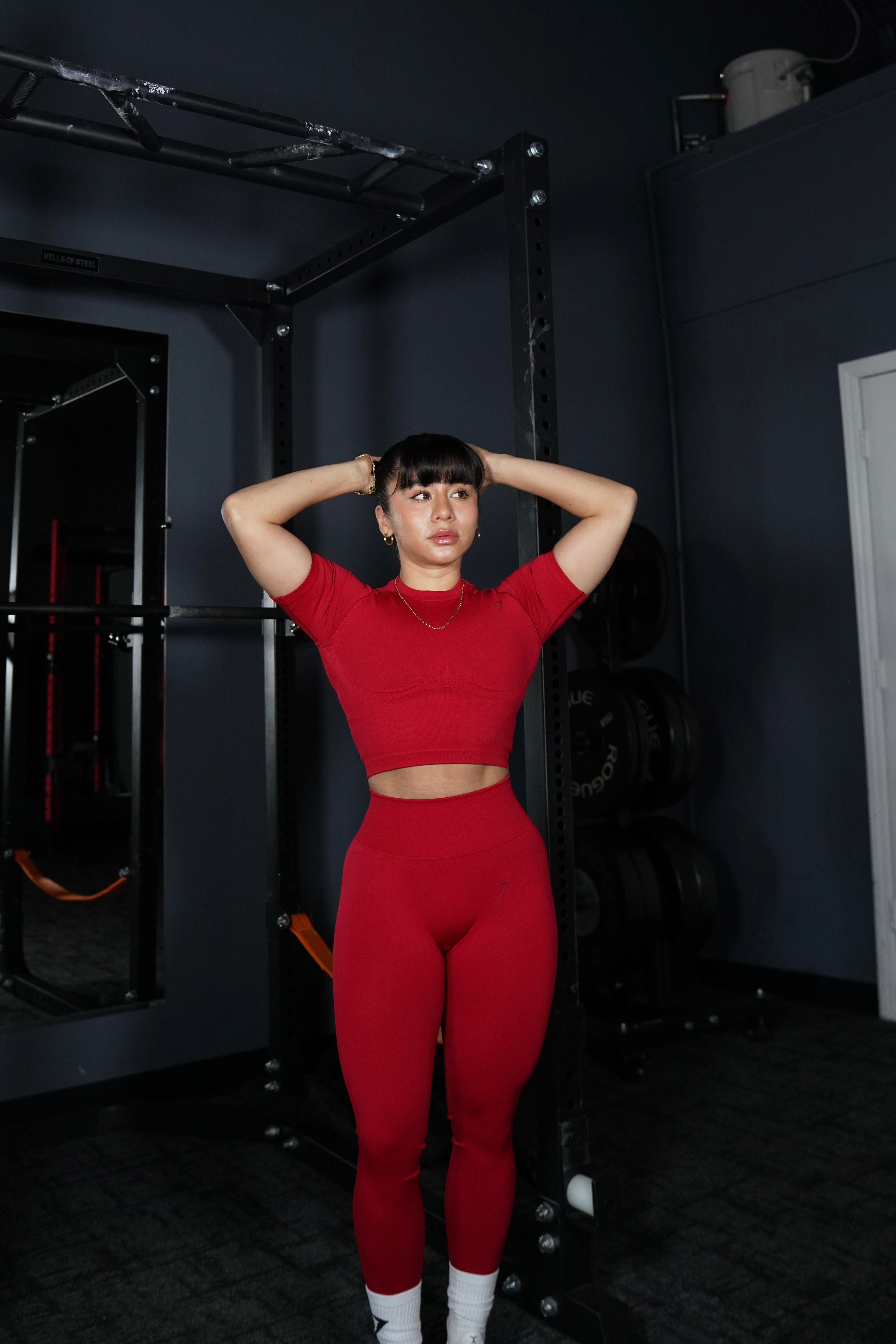 Gymshark Lift Seamless Short Sleeve Top 'Carmine Red'
