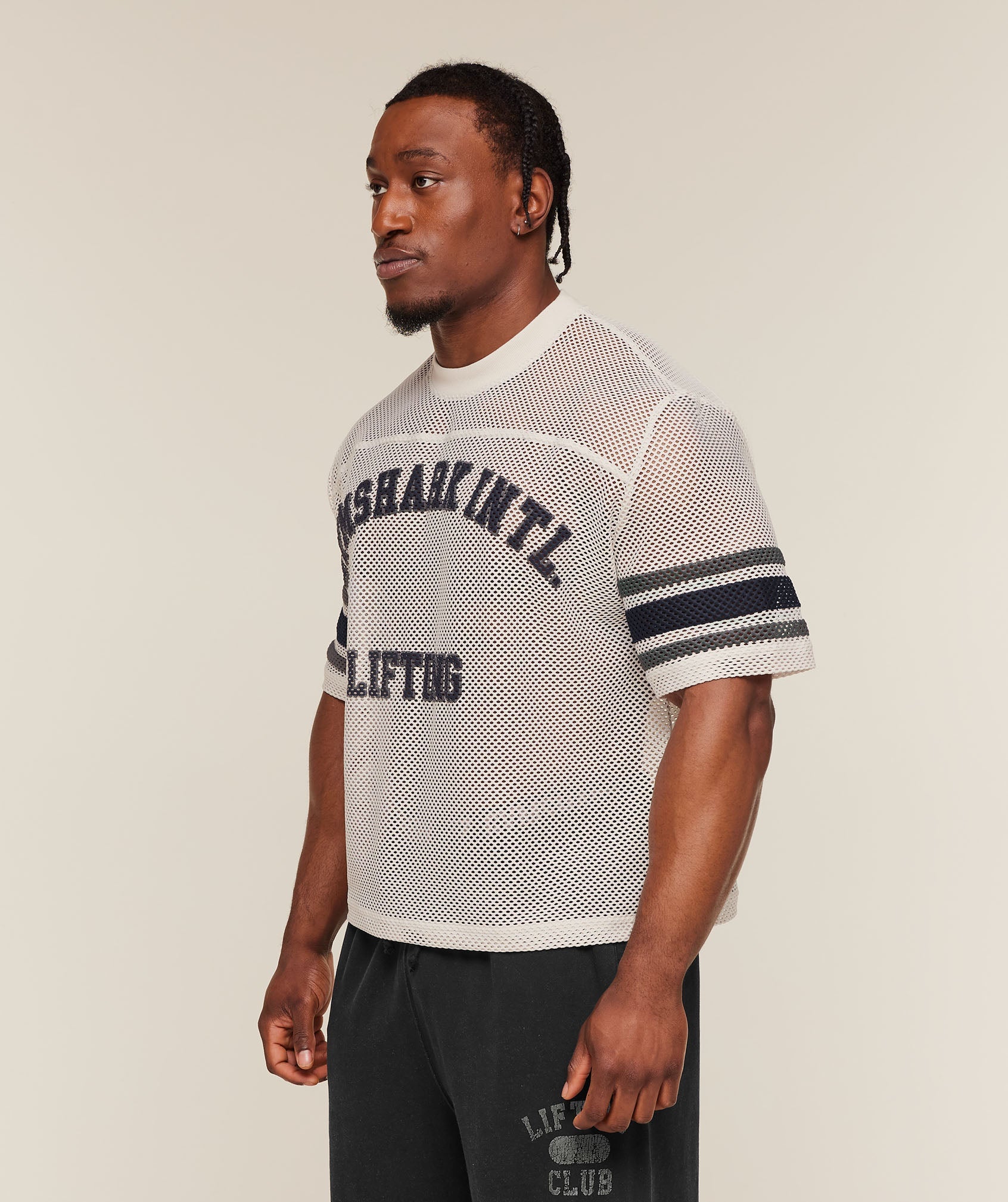 Gymshark Collective Mesh Contrast Jersey 'Tinted White'