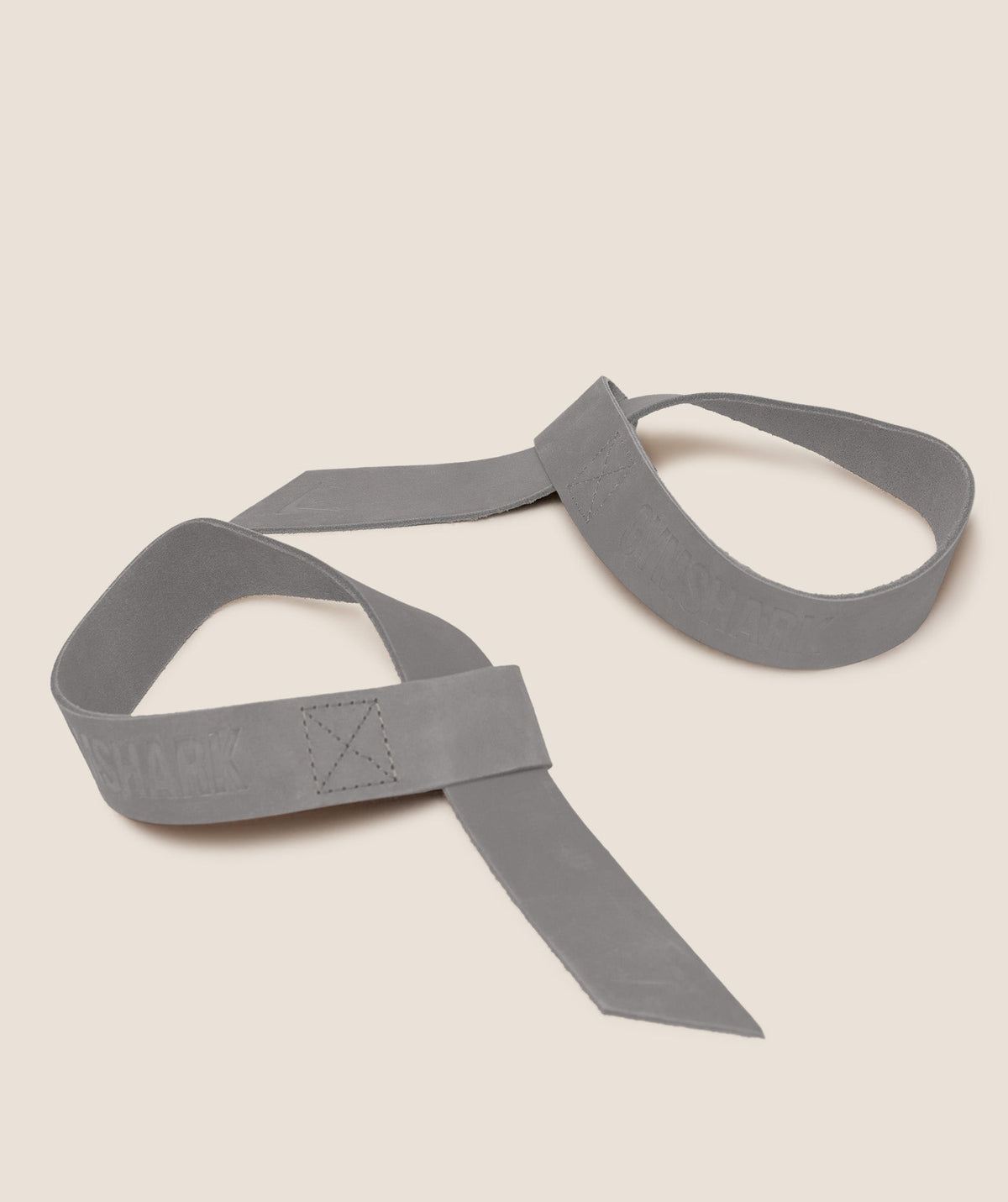 Gymshark Leather Lifting Straps 'Pitch Grey'
