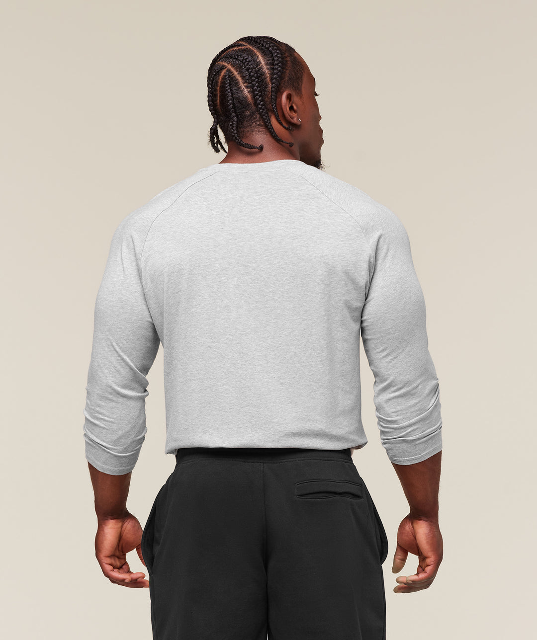 Gymshark Legacy Henley 'Light Grey Marl'