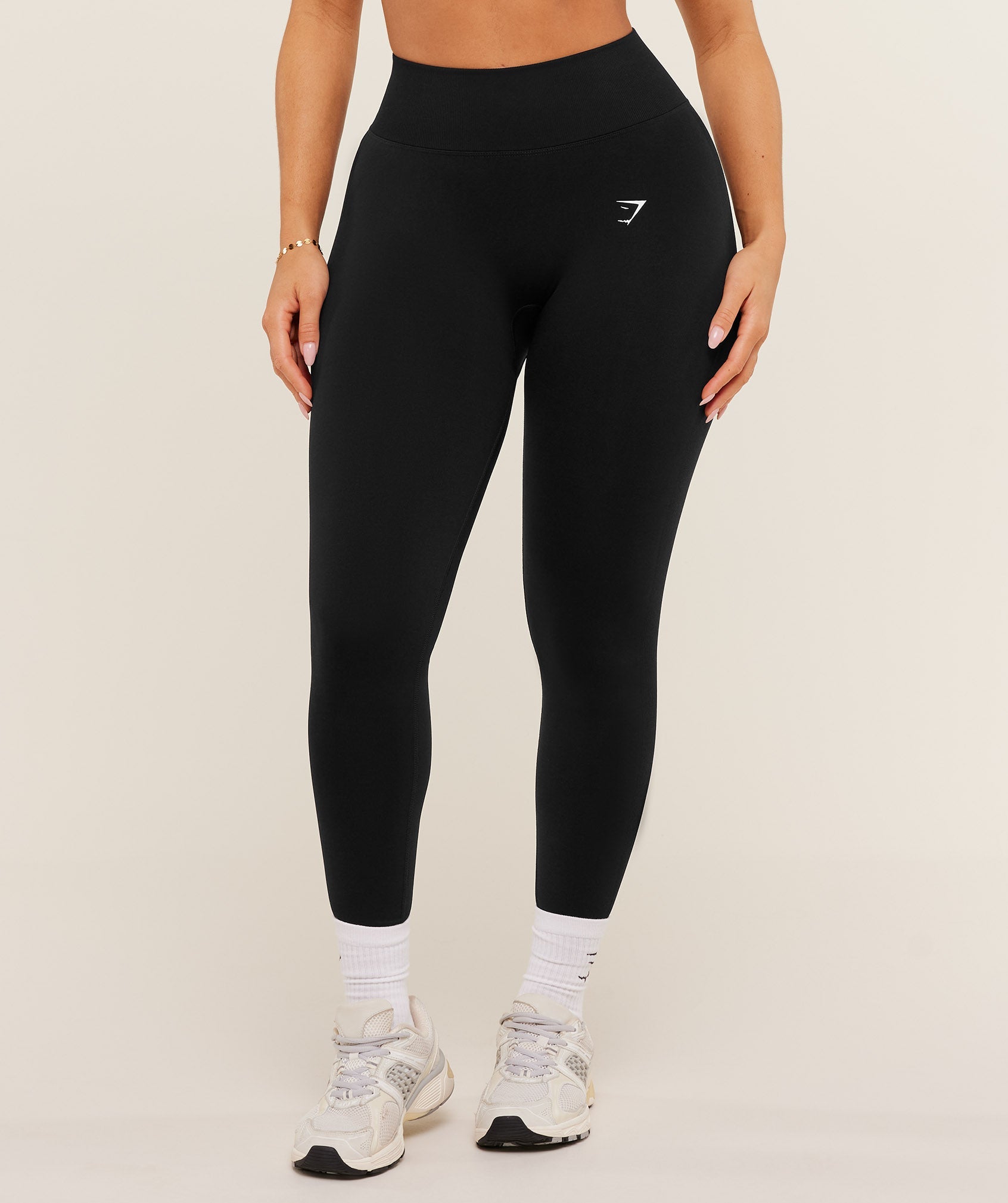 Gymshark Lift Seamless Leggings 'Black Black Marl'