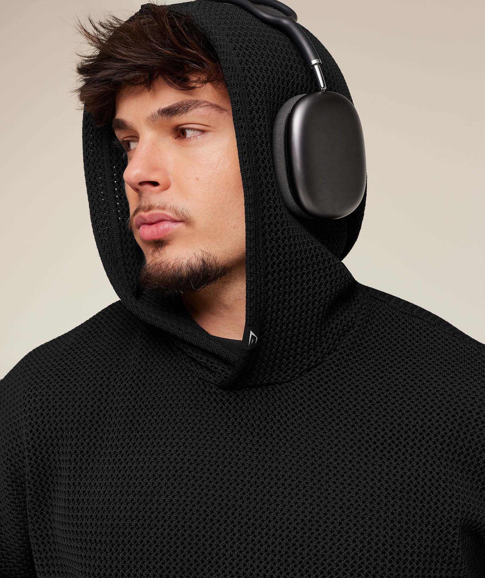 Gymshark Collective Crochet Style Hoodie 'Black'