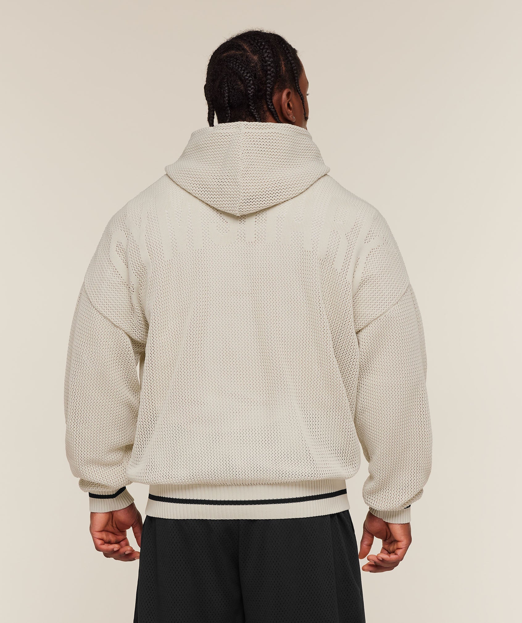 Gymshark Collective Crochet Style Hoodie 'Tinted White'