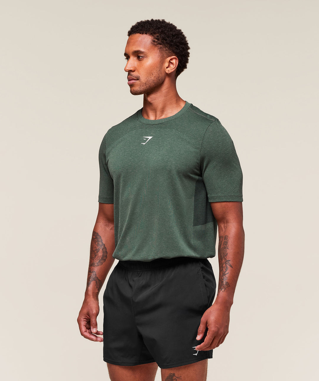 Gymshark Lightweight Seamless T-Shirt 'Chalk Green/Base Green'