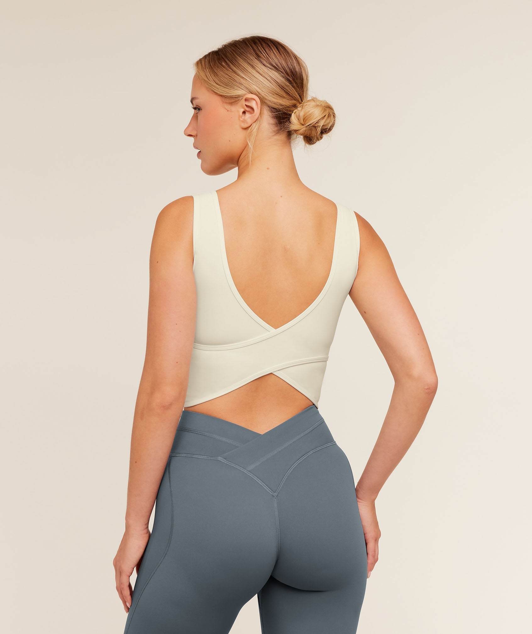 Gymshark Crossover Back Tank 'Soft White'