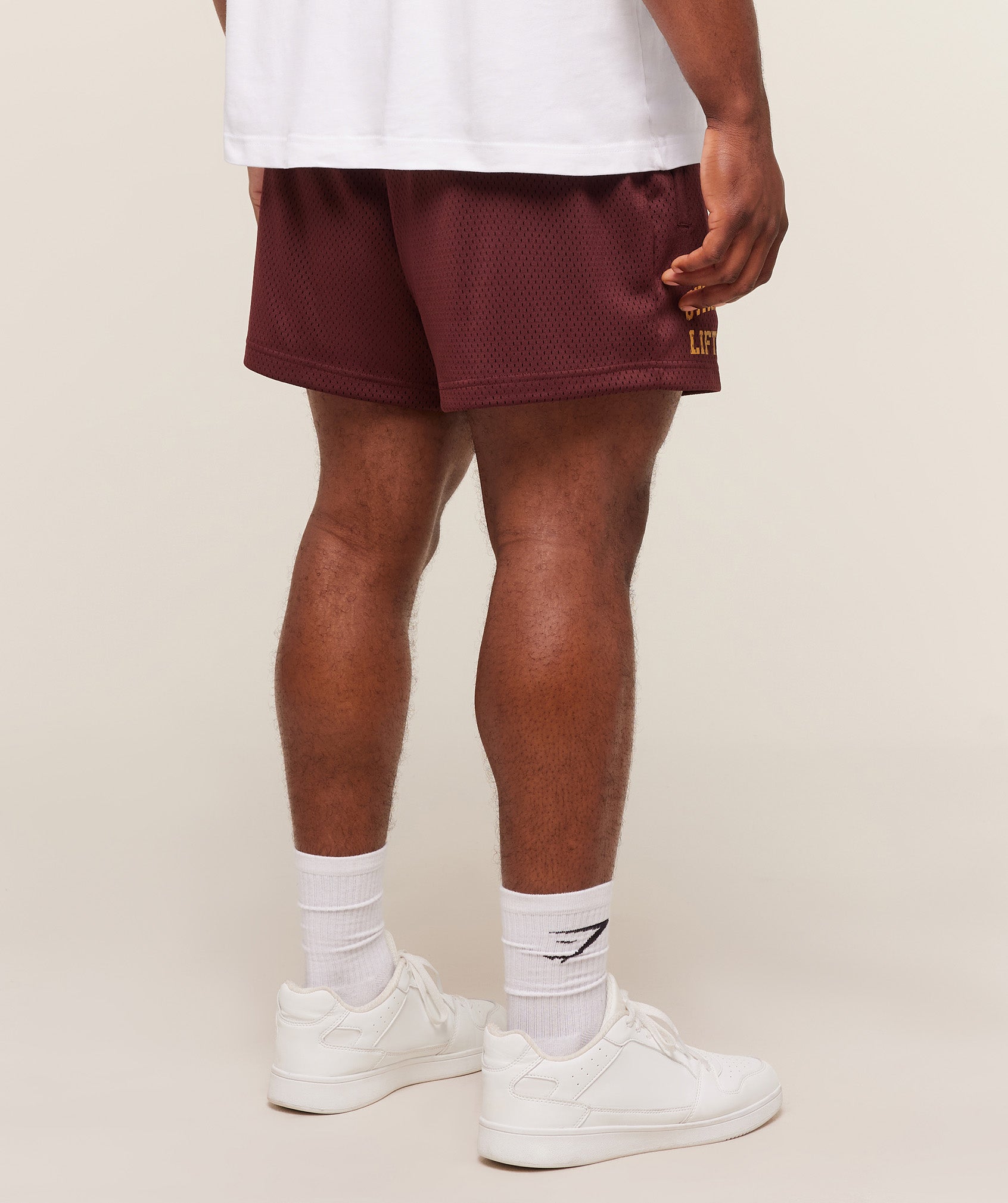 Gymshark Lifting Mesh 5" Shorts 'Rich Maroon'