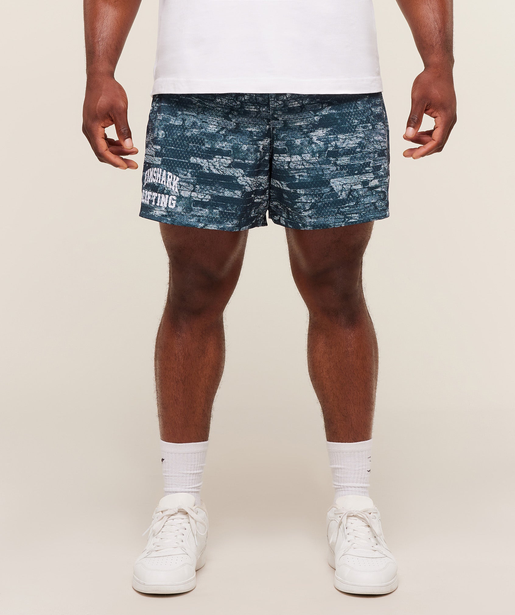 Gymshark Lifting Mesh 5" Shorts 'Smoke Blue'
