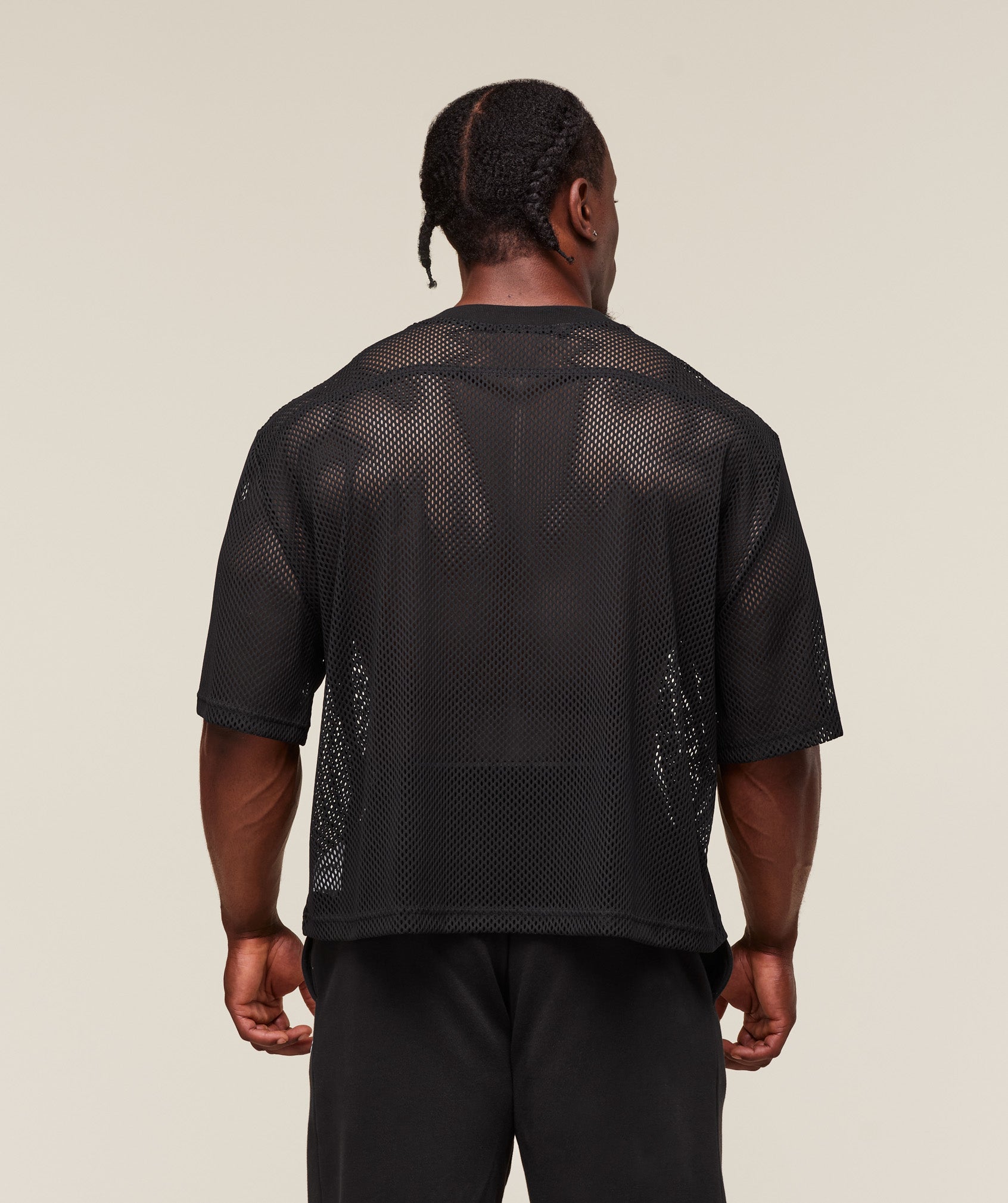 Gymshark Mesh Oversized T-Shirt 'Black'