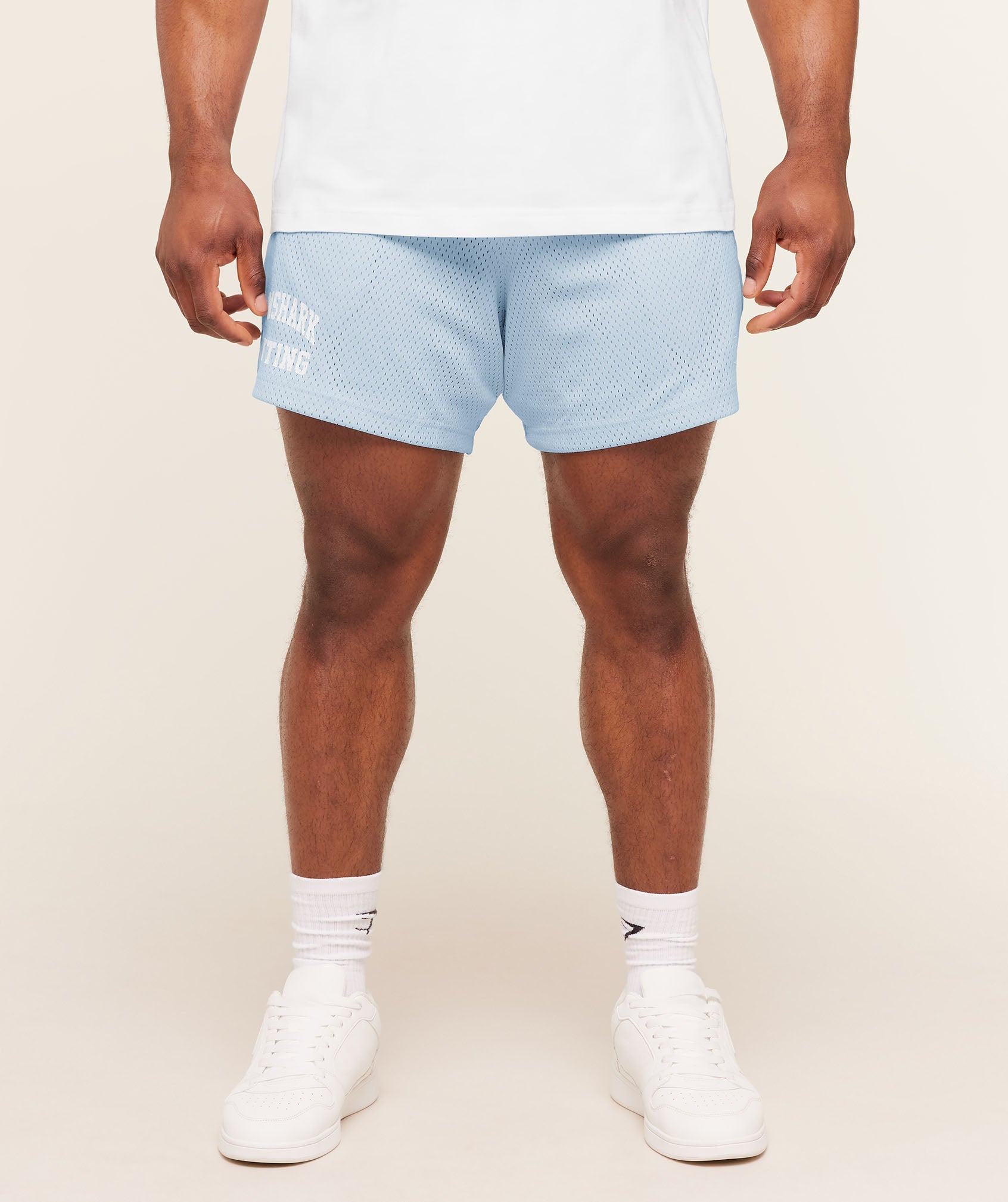 Gymshark Lifting Mesh 5" Shorts 'Chilled Blue'