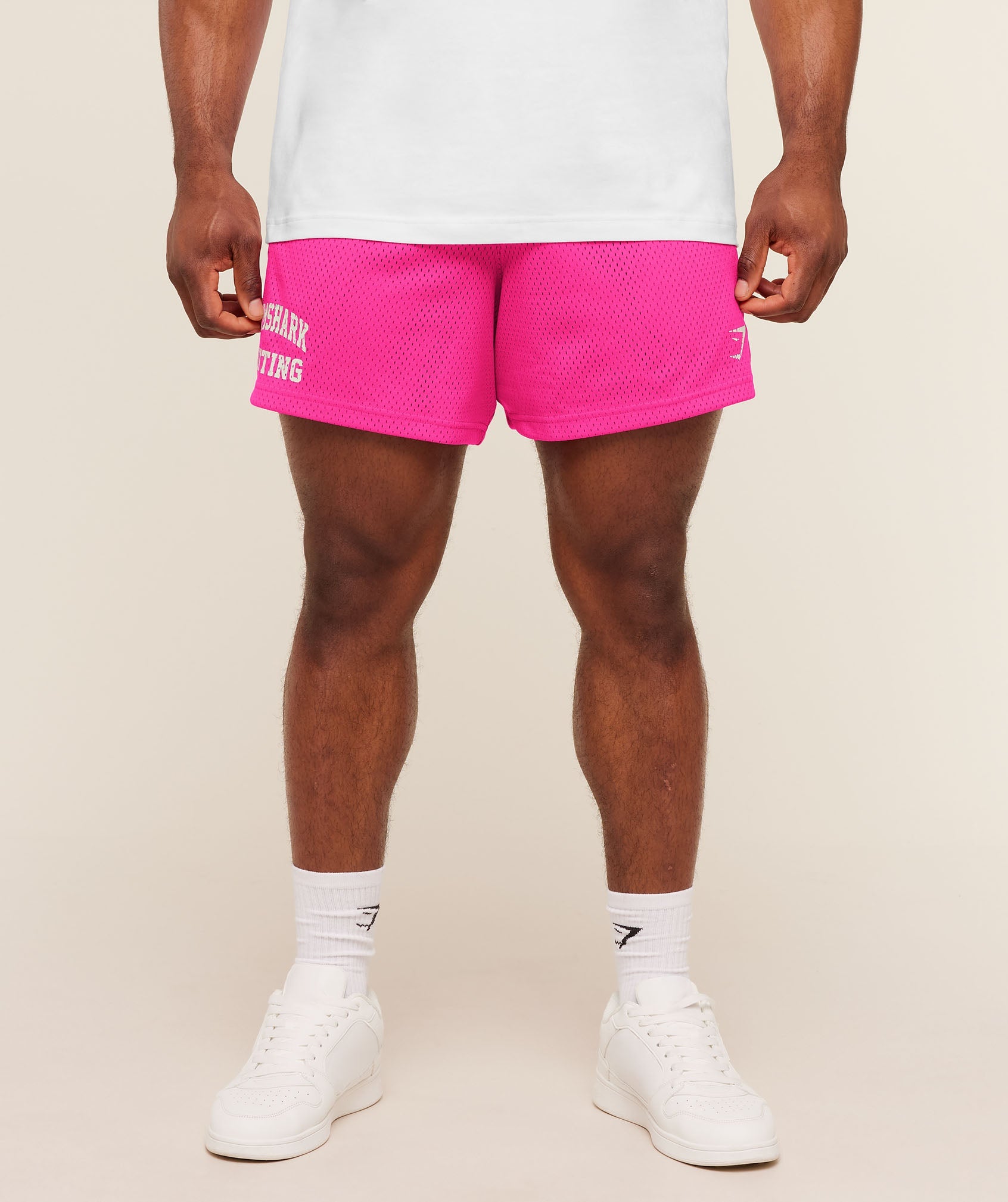 Gymshark Lifting Mesh 5" Shorts 'Super-Set Pink'