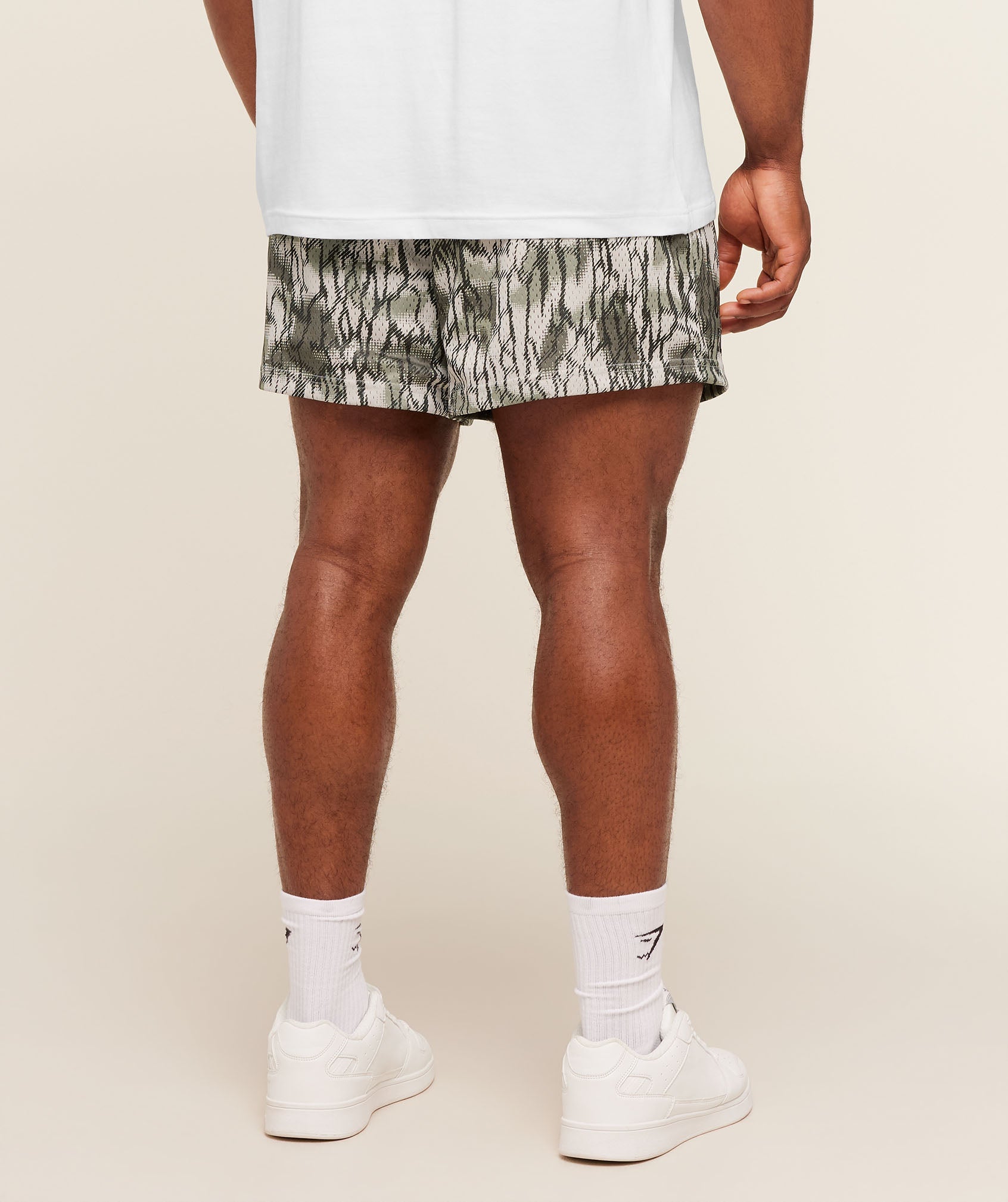 Gymshark Lifting Mesh 5" Shorts 'Pebble Grey'