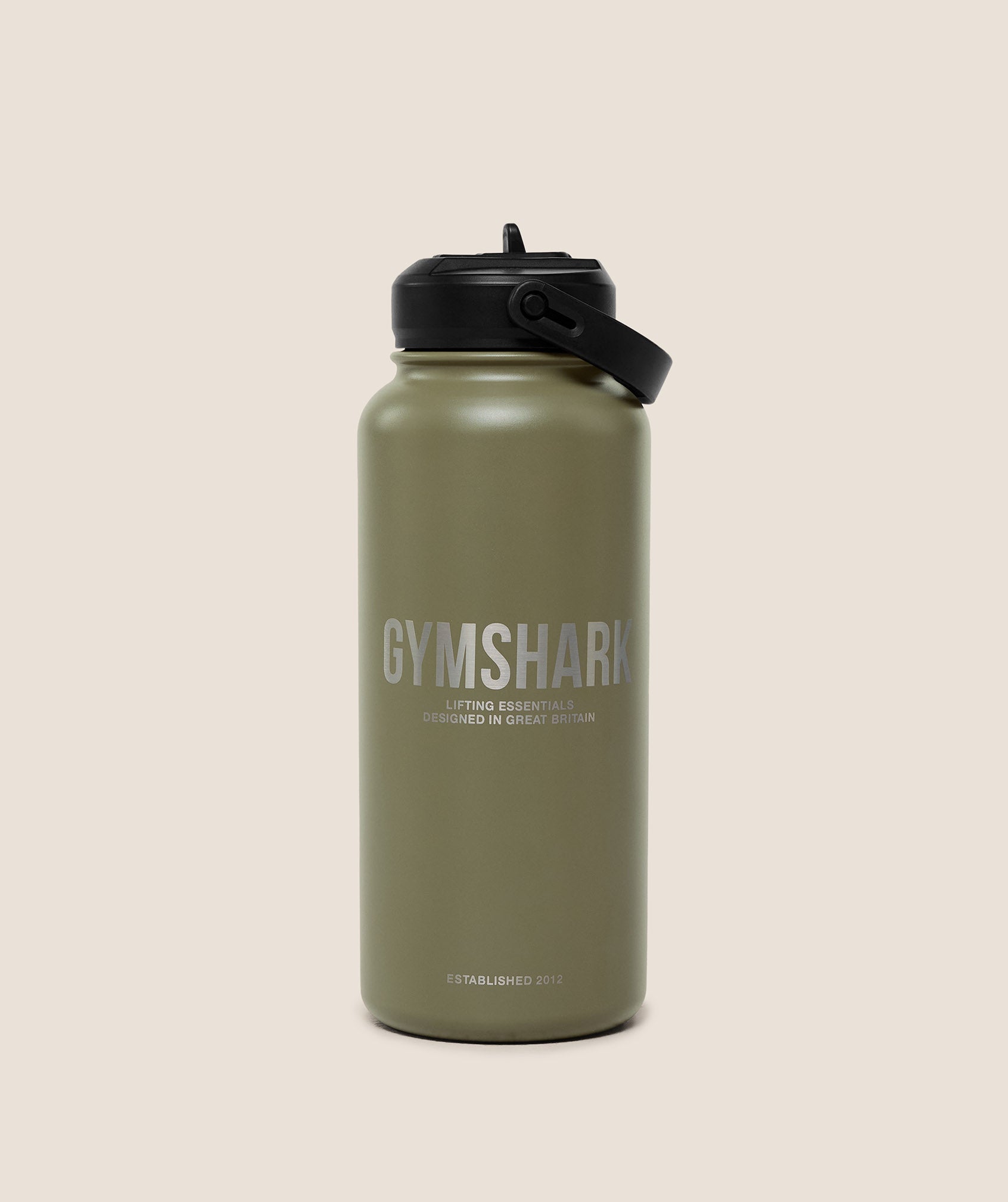 Gymshark Metal Insulated Straw Bottle 1L 'GS Grounded Green'
