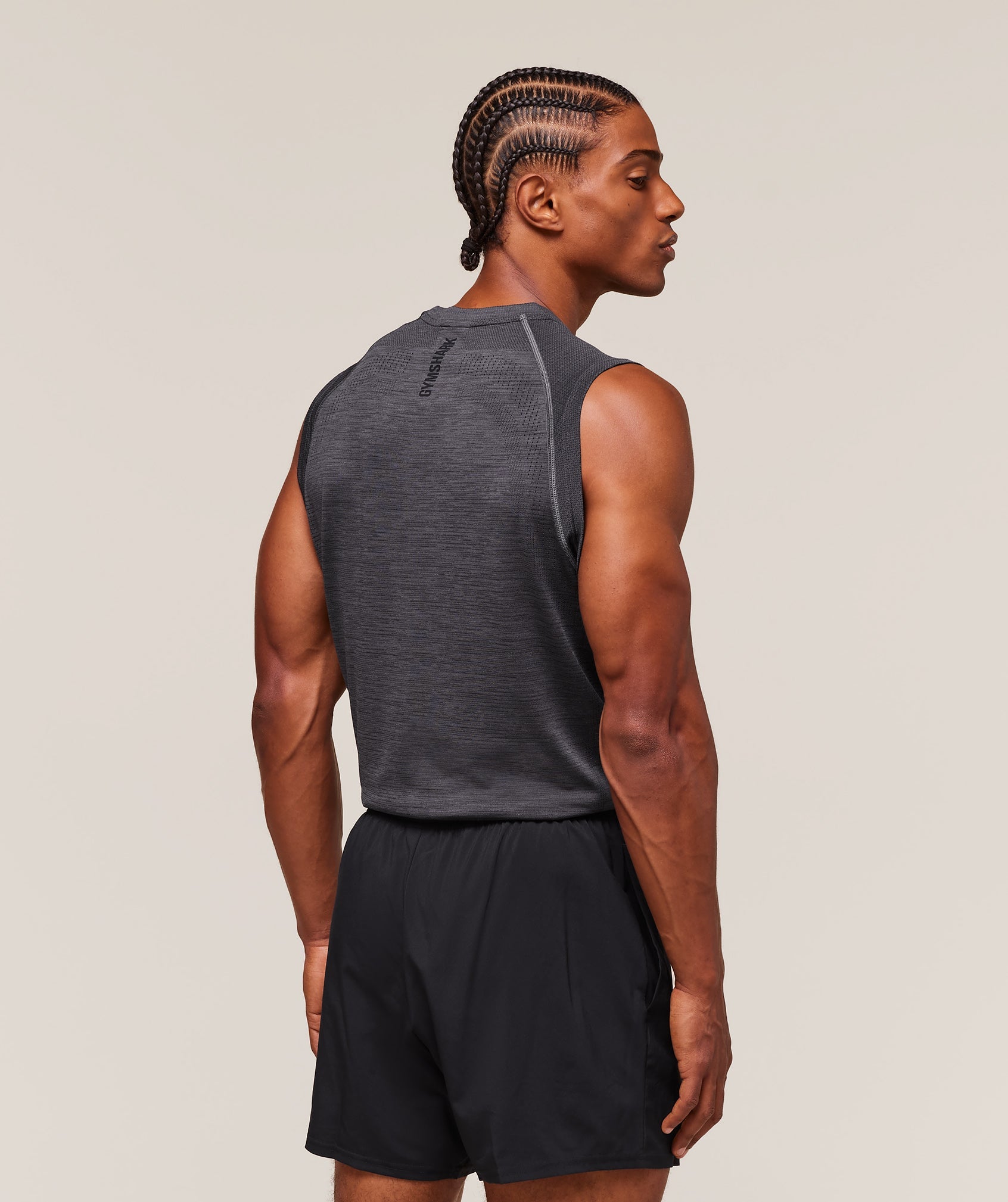Gymshark Versatile Seamless Tank 'Dark Grey Black'