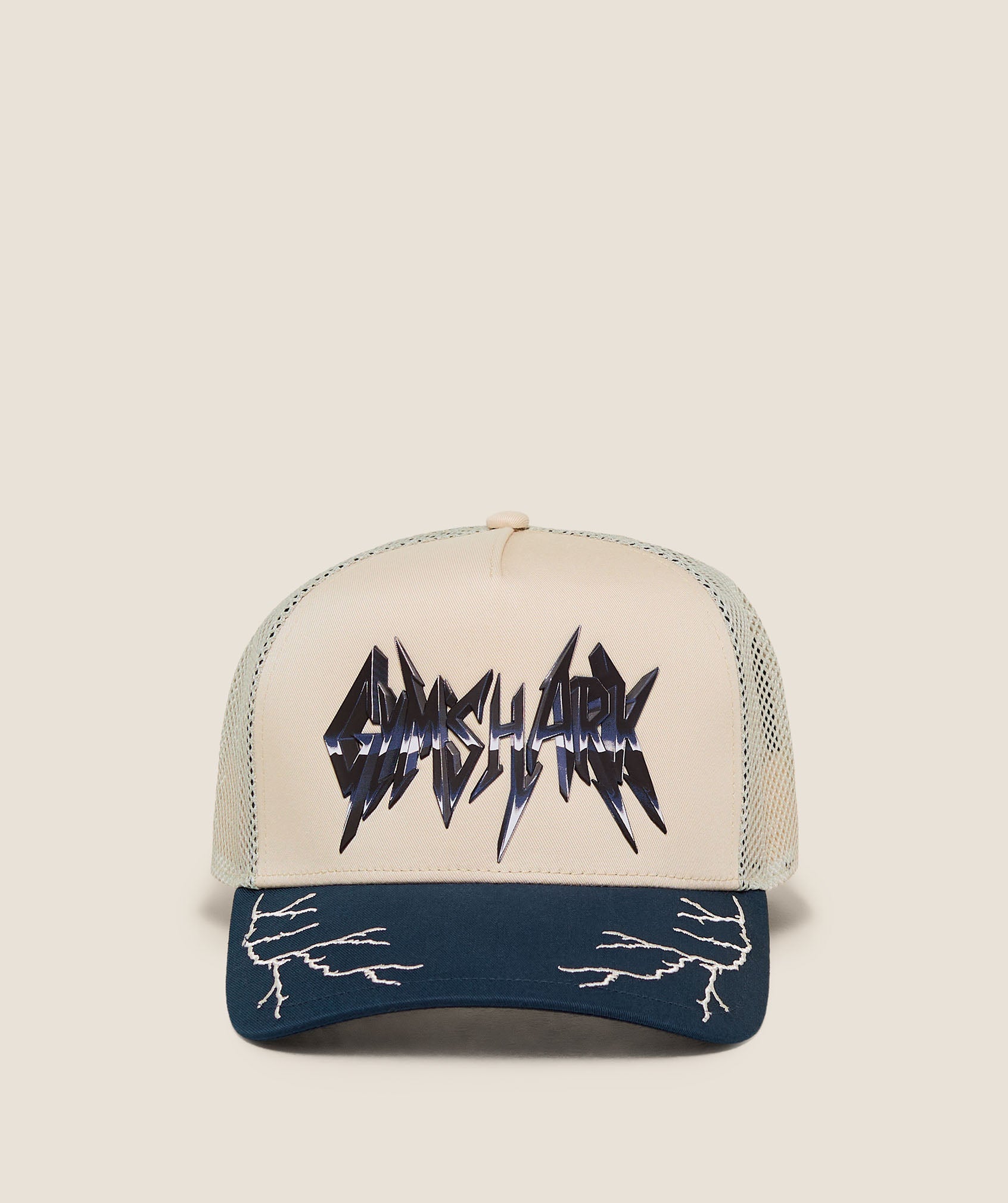 Gymshark Lightning Graphic Trucker Cap 'Tinted White'