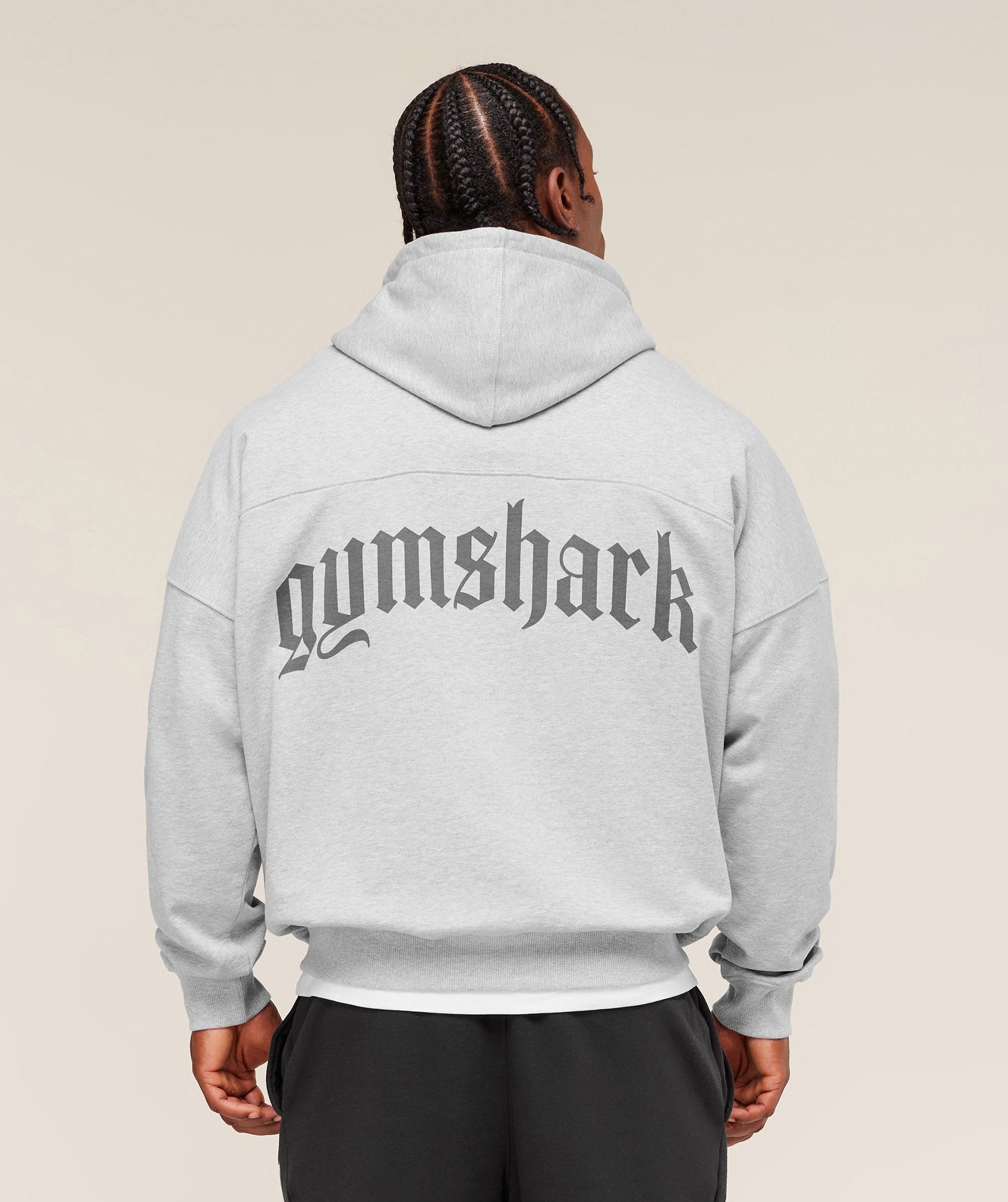 Gymshark Olde English Hoodie 'Soft Grey Marl'