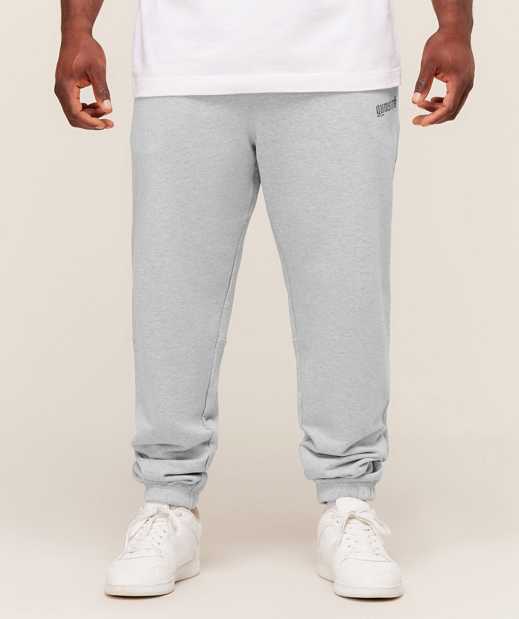 Gymshark Olde English Joggers 'Soft Grey Marl'