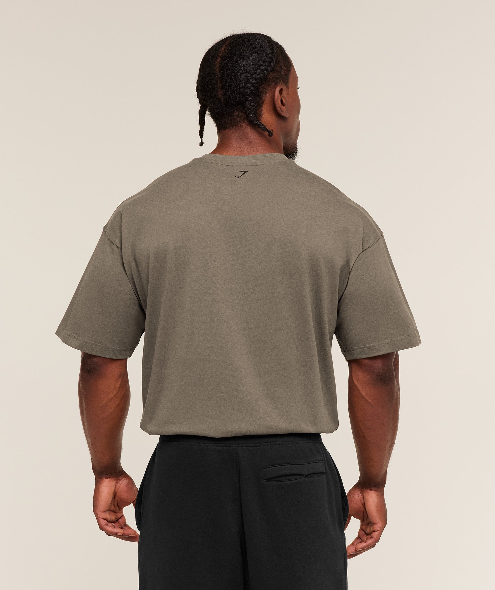 Gymshark Olde English T-Shirt 'Camo Brown'