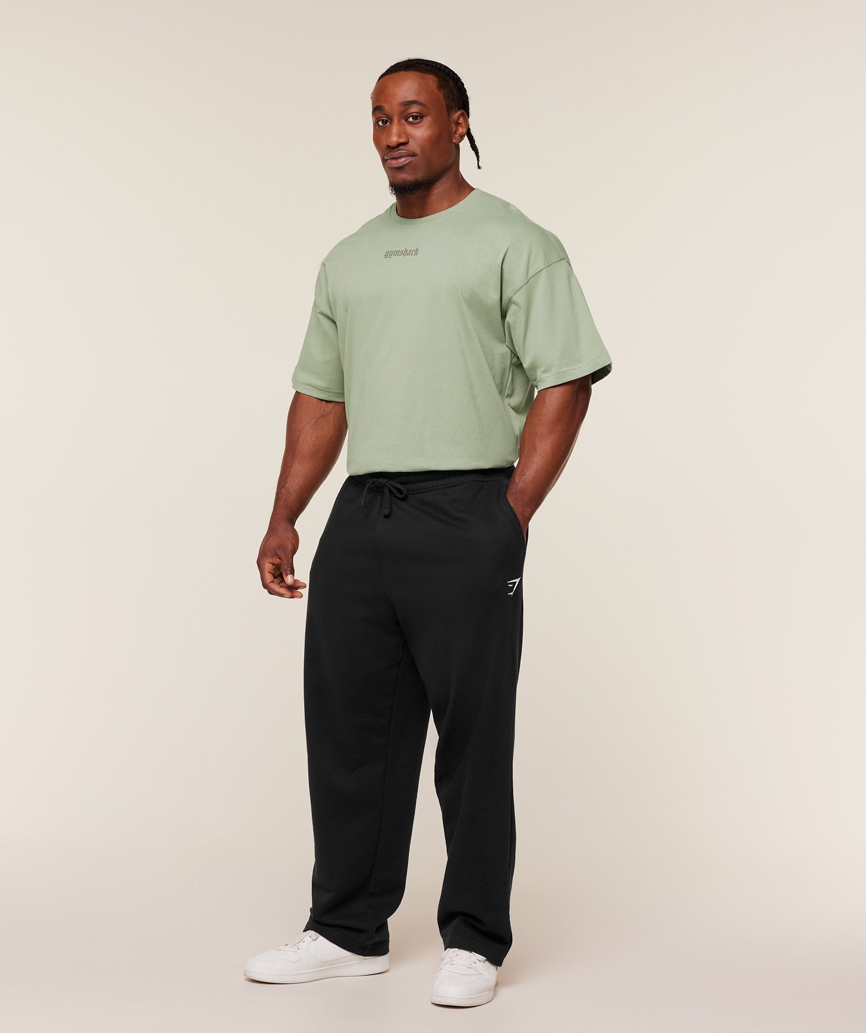 Gymshark Olde English T-Shirt 'GS Haze Green'