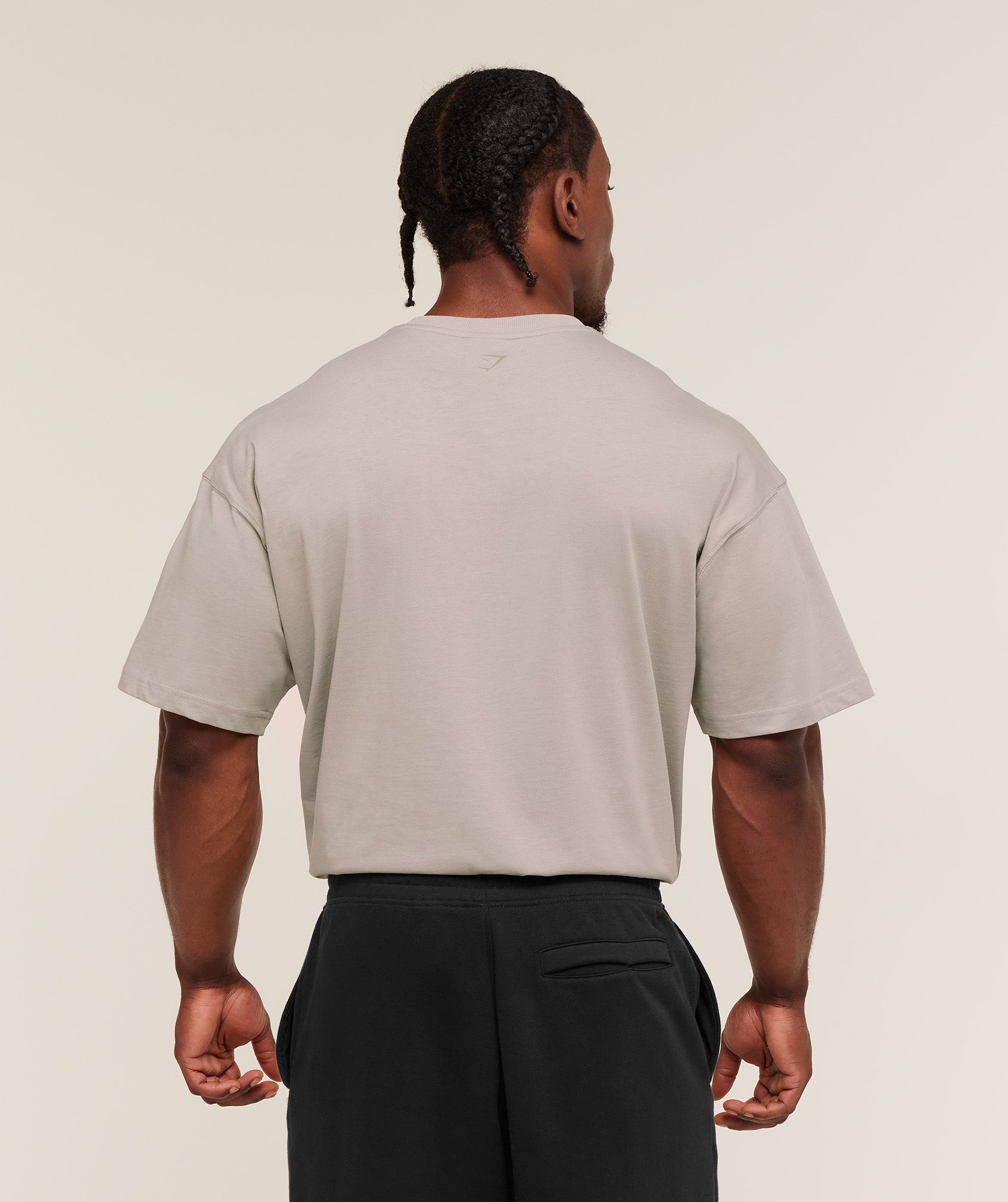 Gymshark Olde English T-Shirt 'Mushroom Grey'