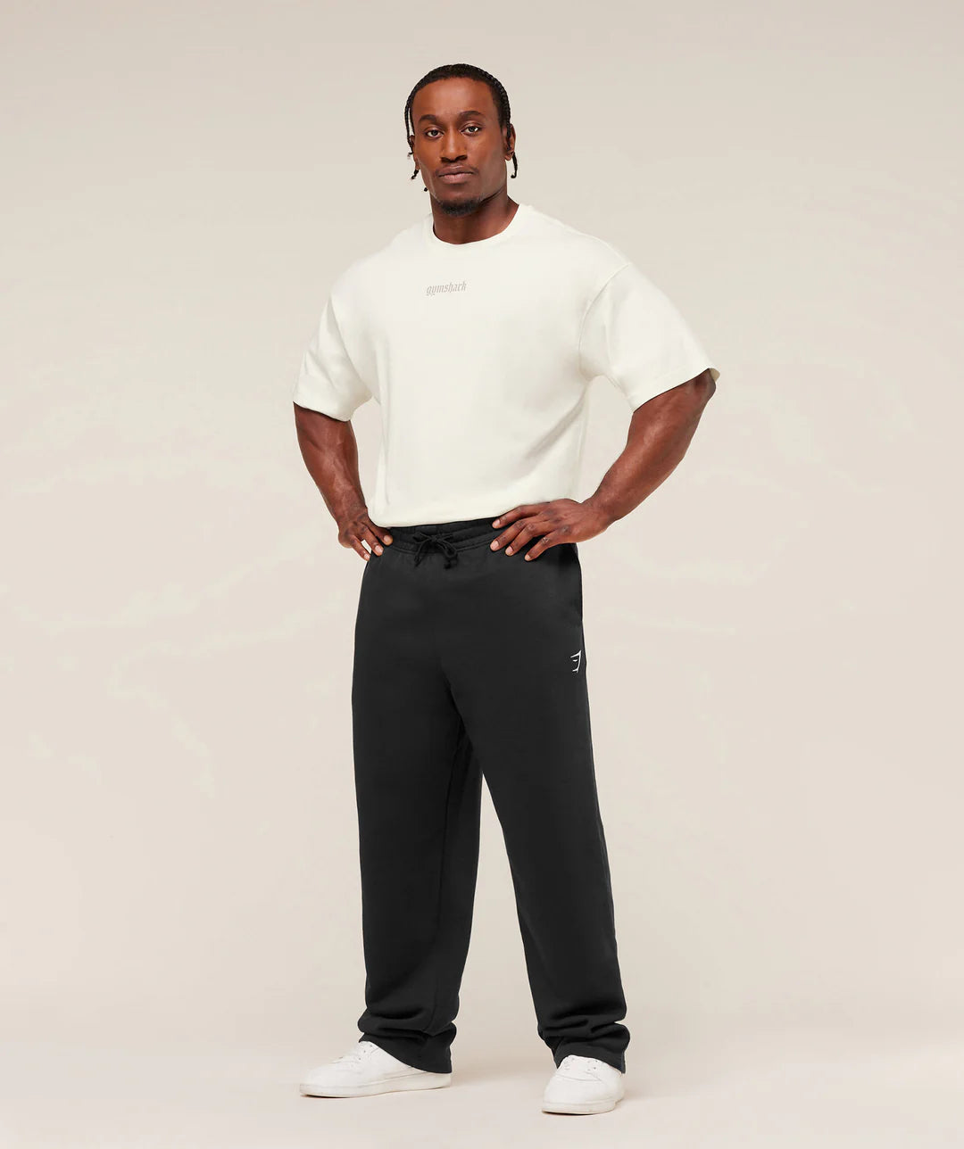 Gymshark Olde English T-Shirt 'Soft White'